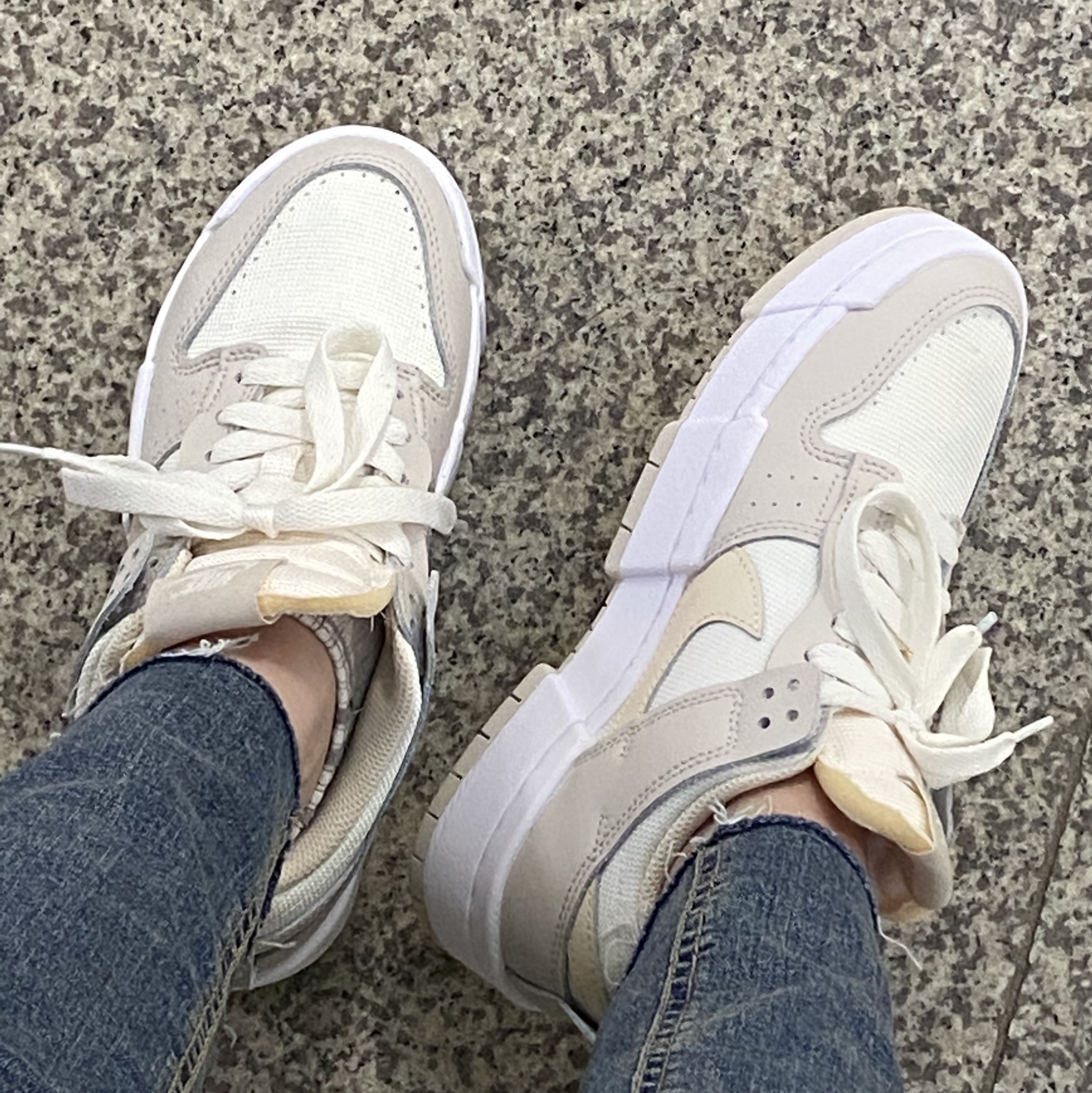 (W) Nike Dunk Low Disrupt Desert Sand 착용 스타일