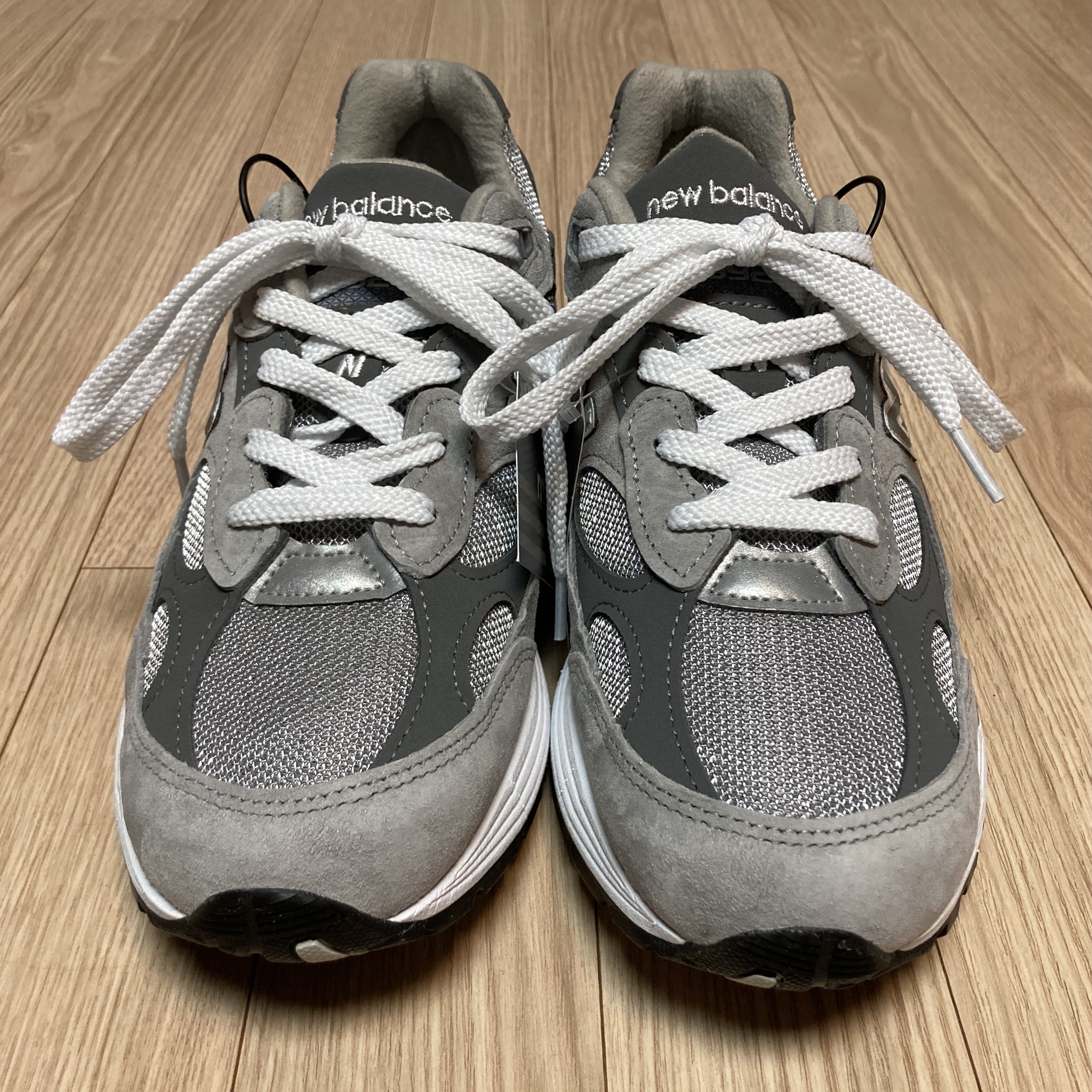 New Balance 992 Made in USA Grey - D Standard 착용 스타일 - 1