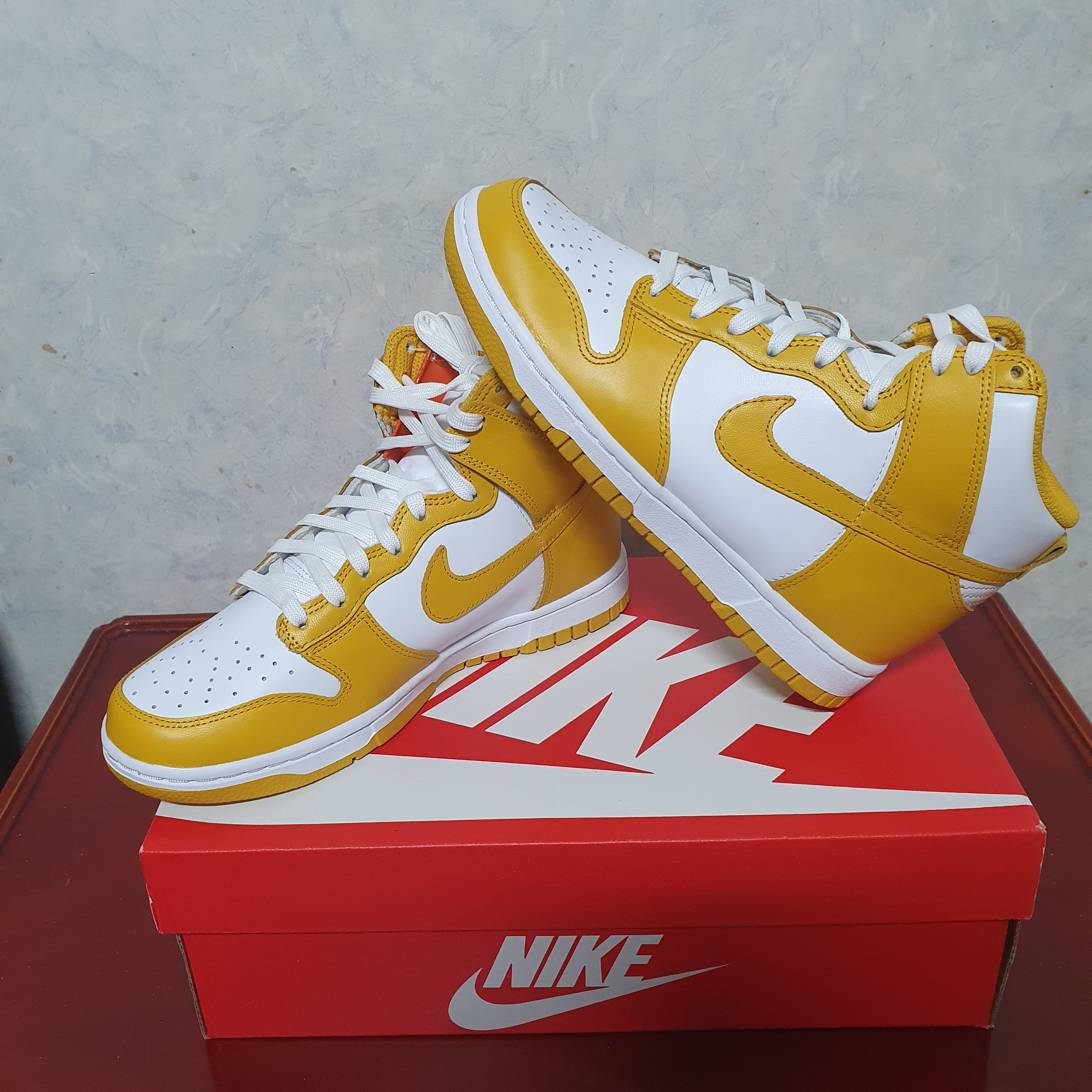 (W) Nike Dunk High Dark Sulfur 착용 스타일 - 2