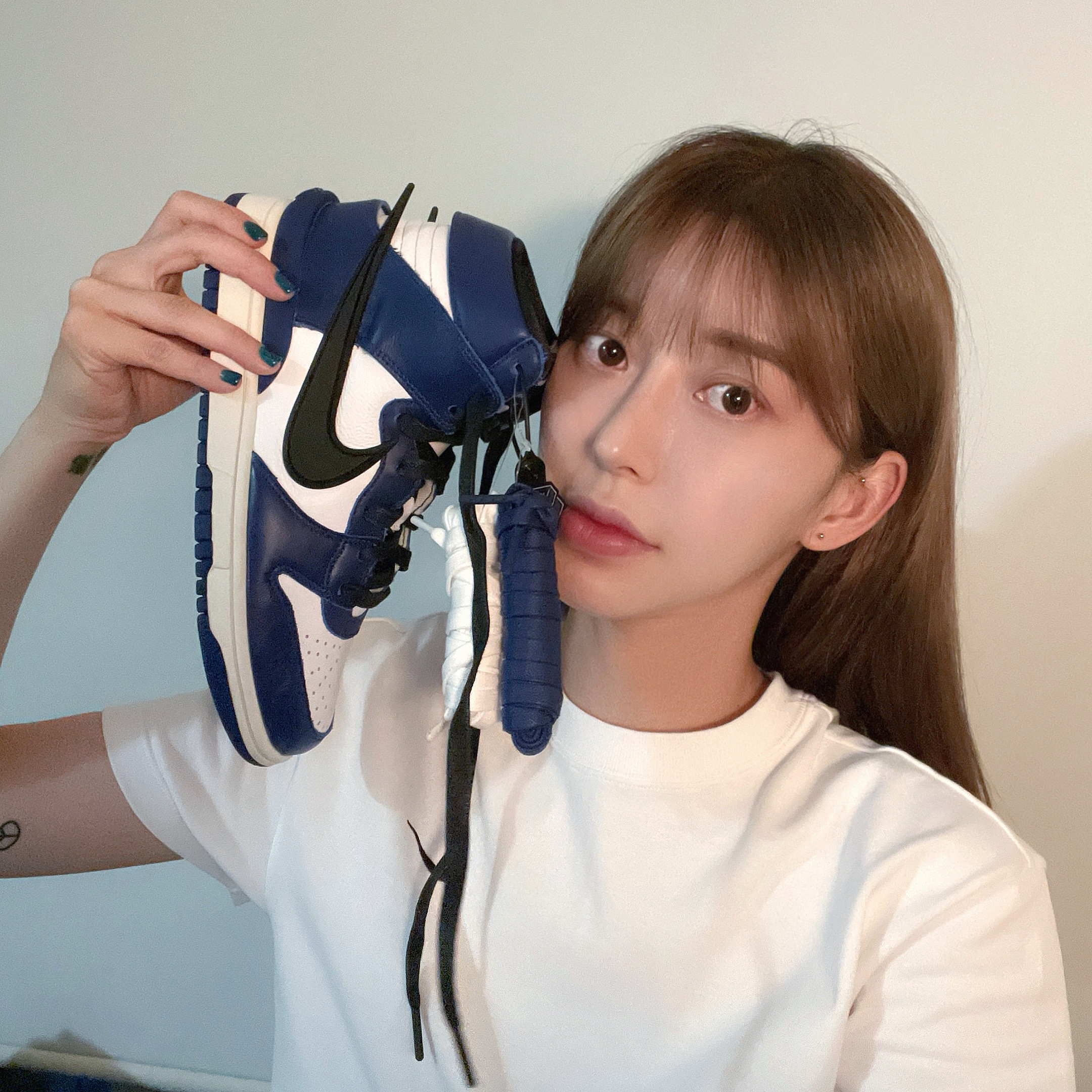 Nike x Ambush Dunk High Deep Royal Blue 착용 스타일