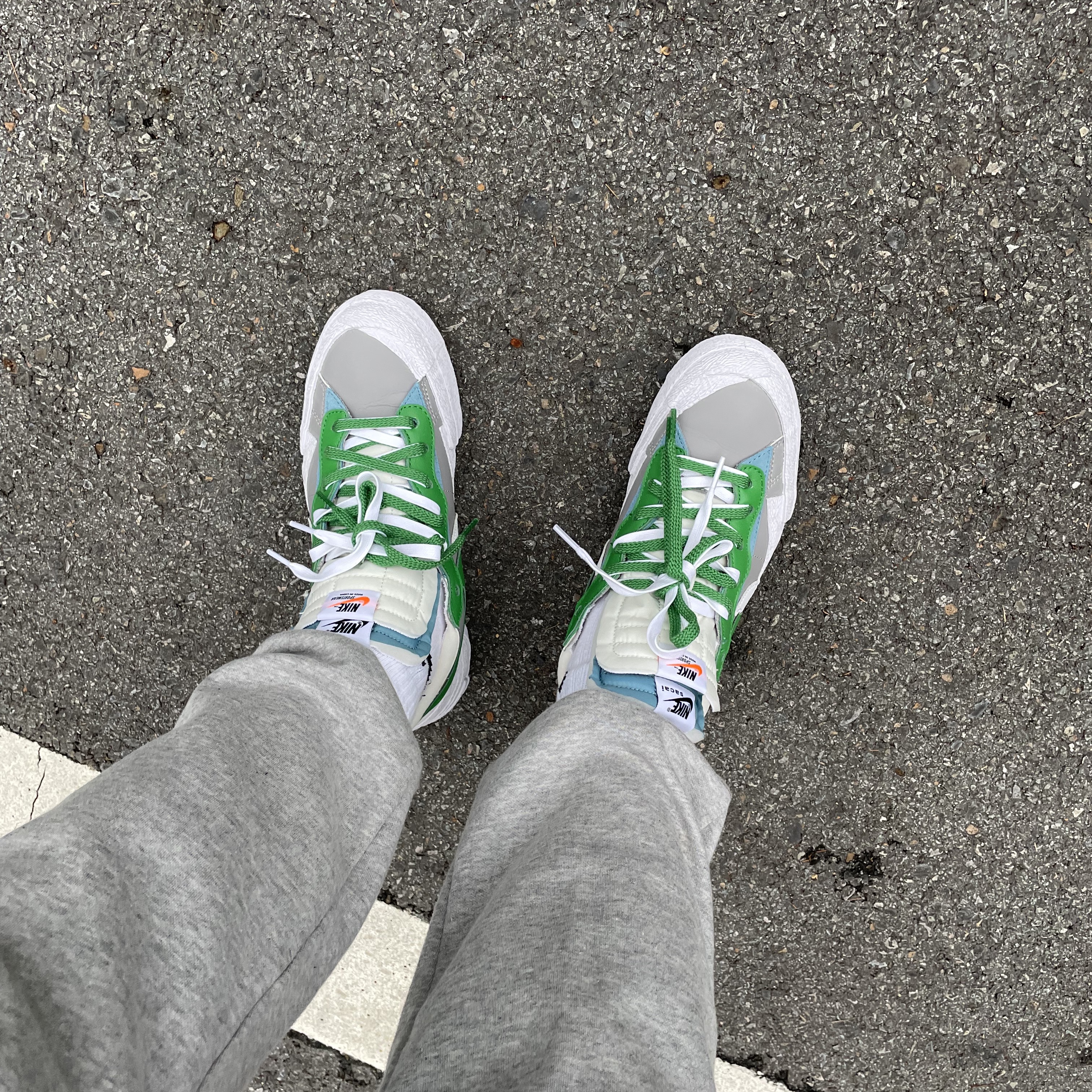 Nike x Sacai Blazer Low Classic Green 착용 스타일 - 4