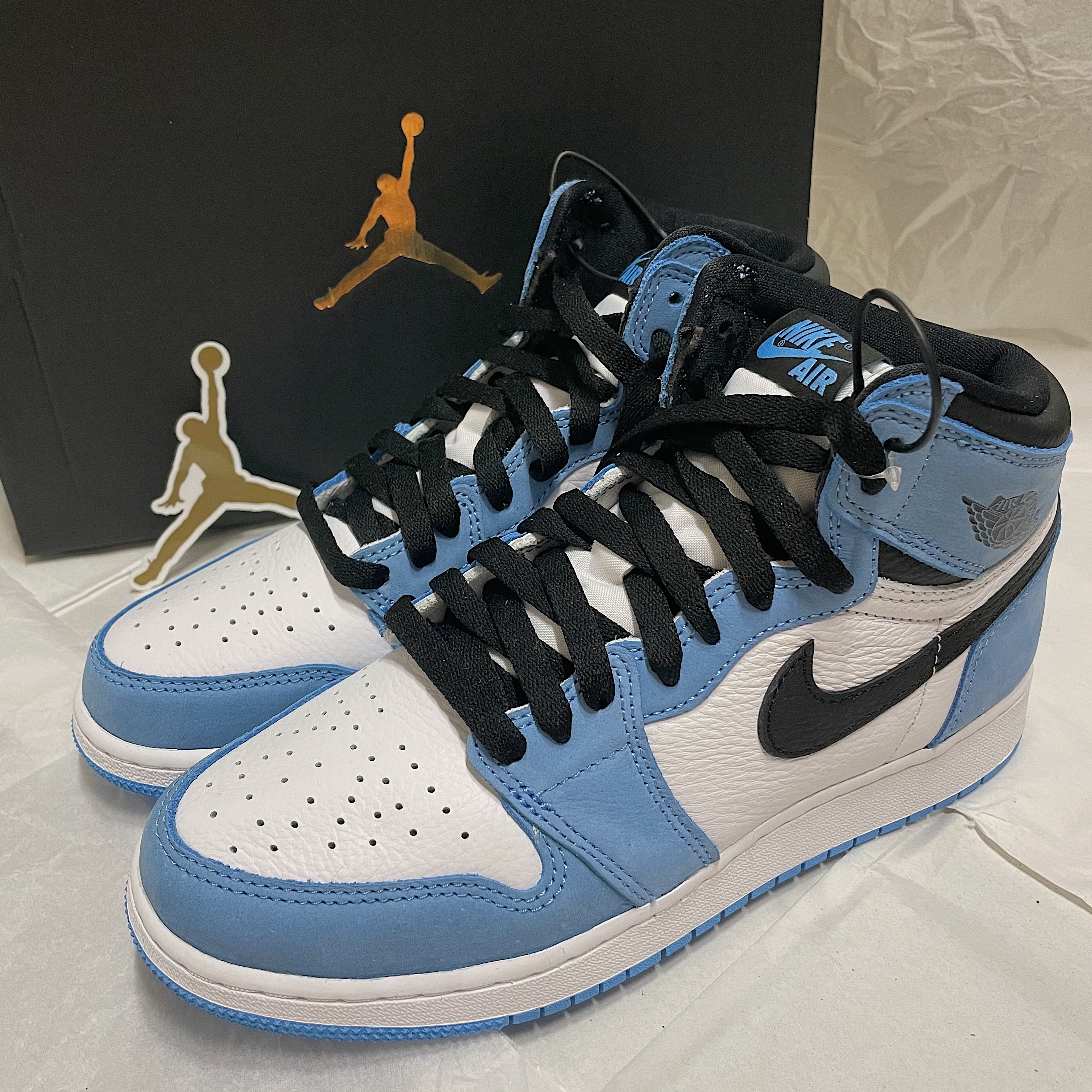 Jordan 1 Retro High OG University Blue, (GS) Jordan 1 Retro High OG University Blue 착용 스타일 - 2
