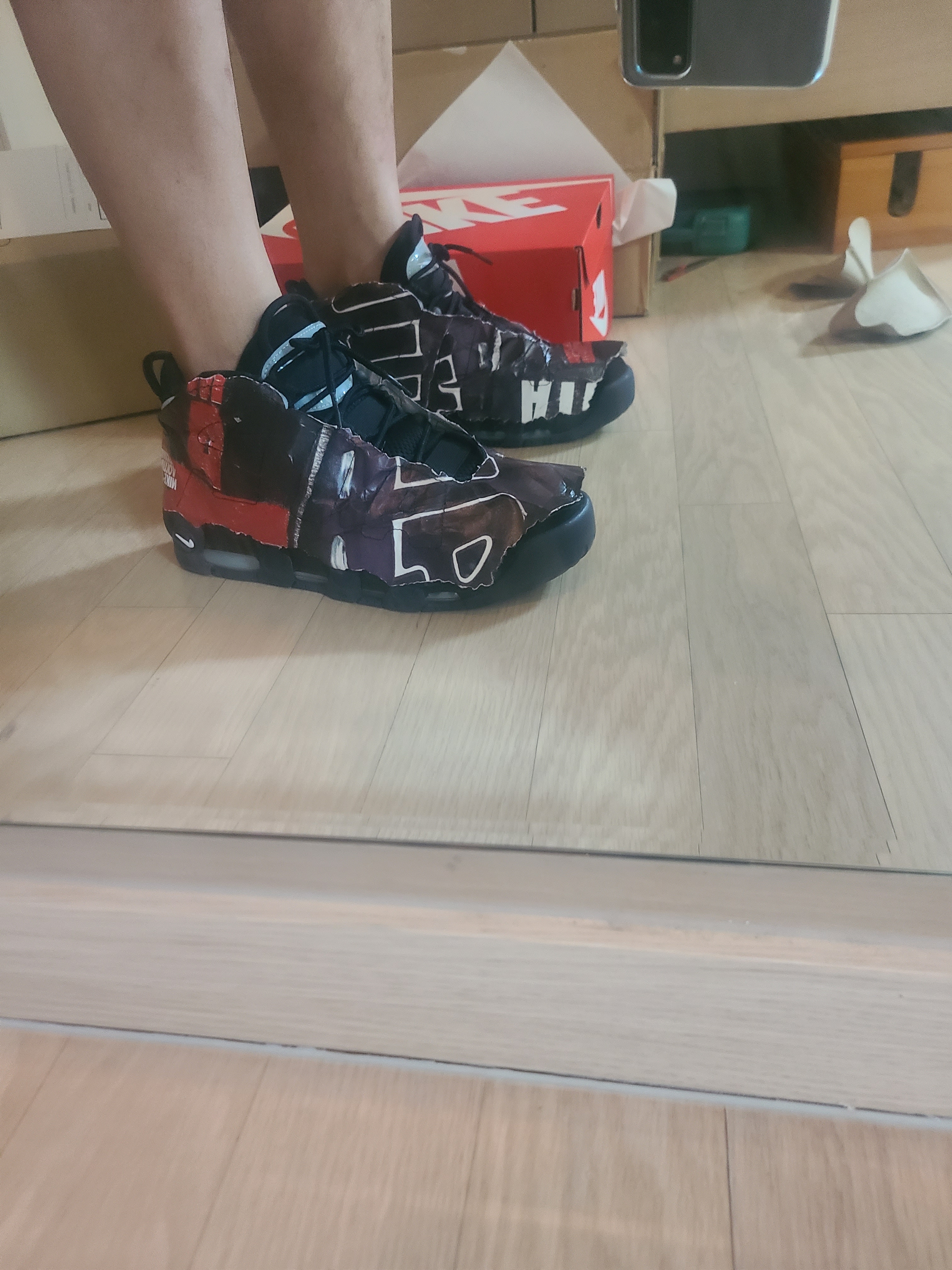 Nike Air More Uptempo 96 Maximum Volume 착용 스타일