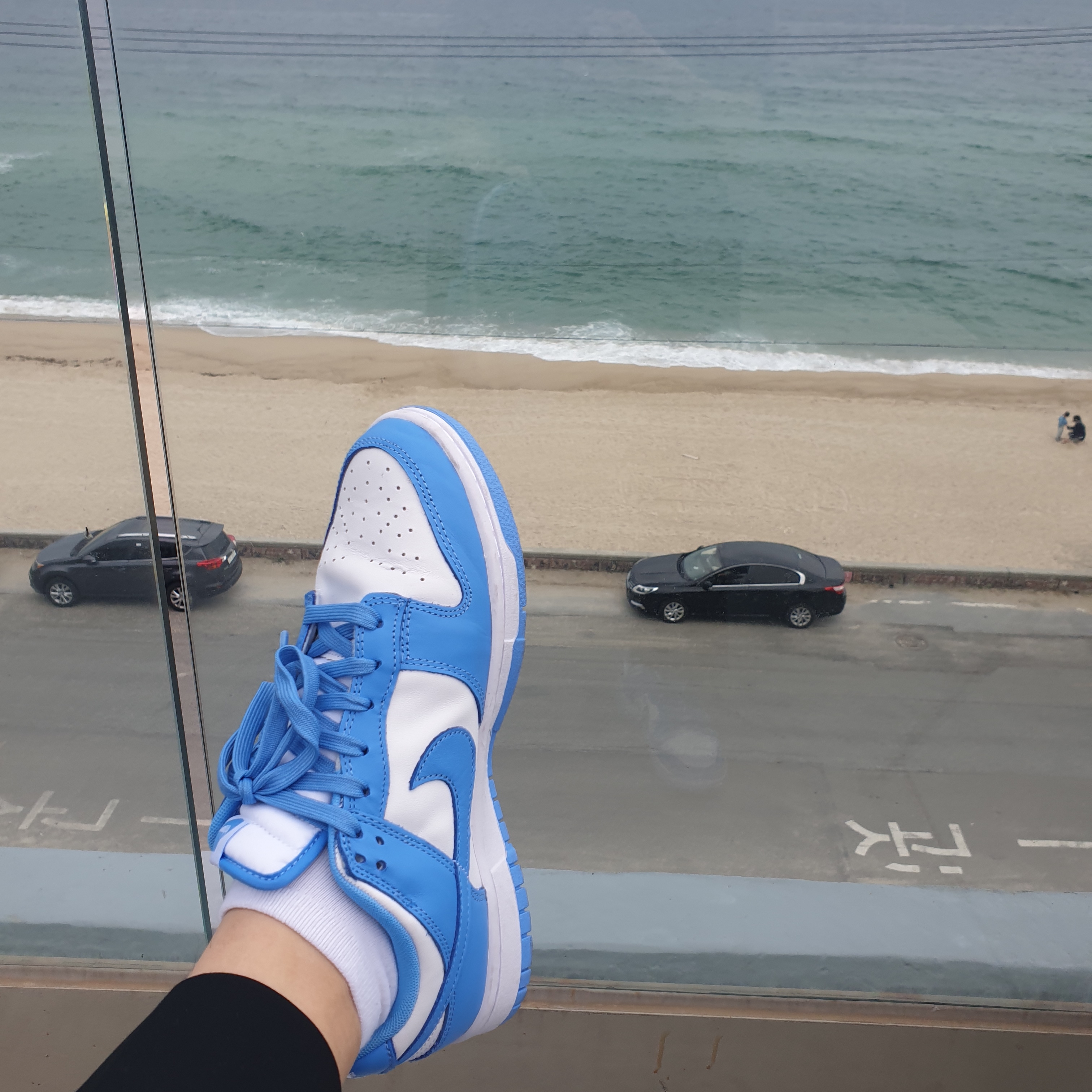 Nike Dunk Low Retro University Blue 착용 스타일