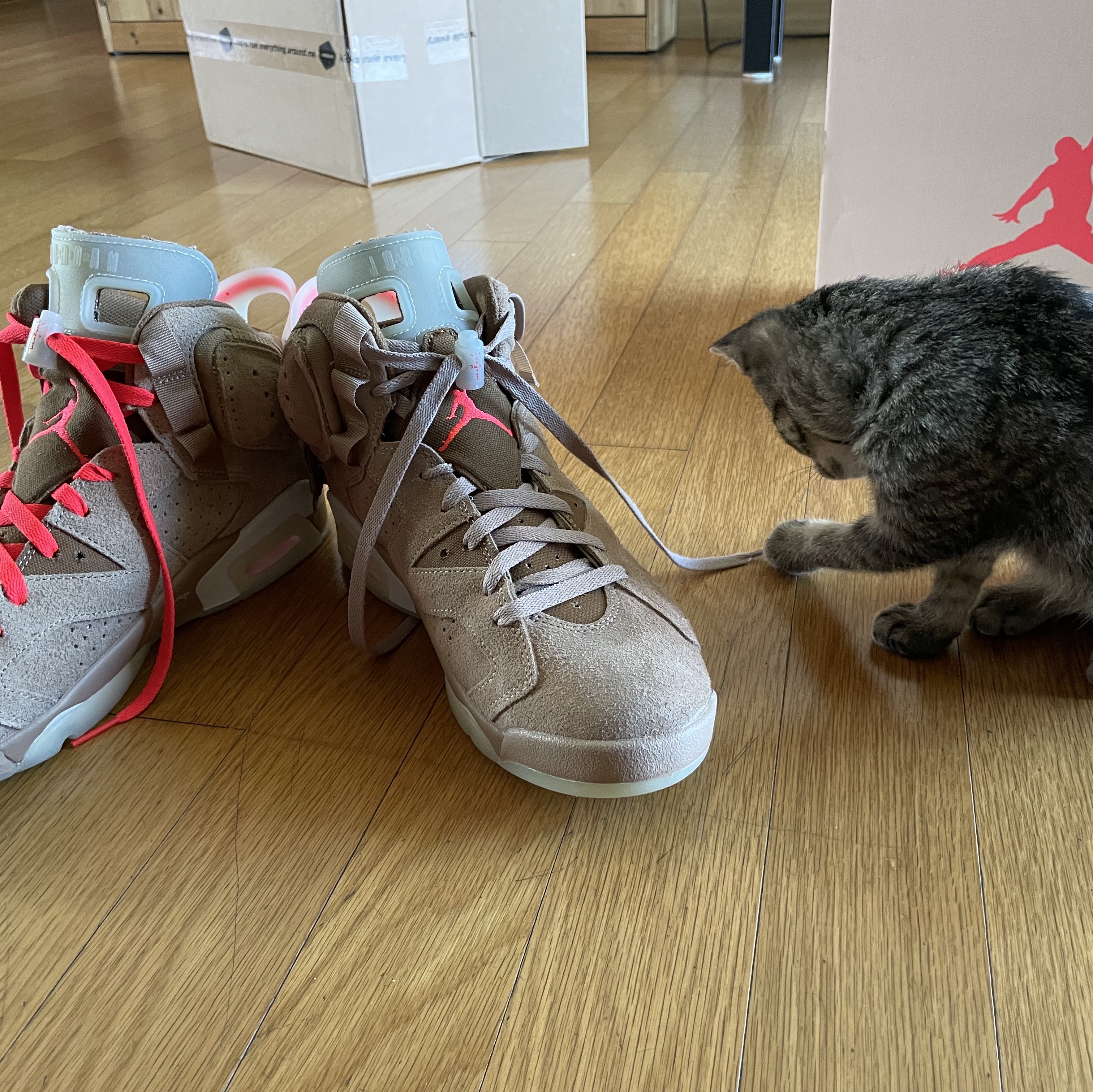 Jordan 6 x Travis Scott Retro SP British Khaki 착용 스타일 - 2