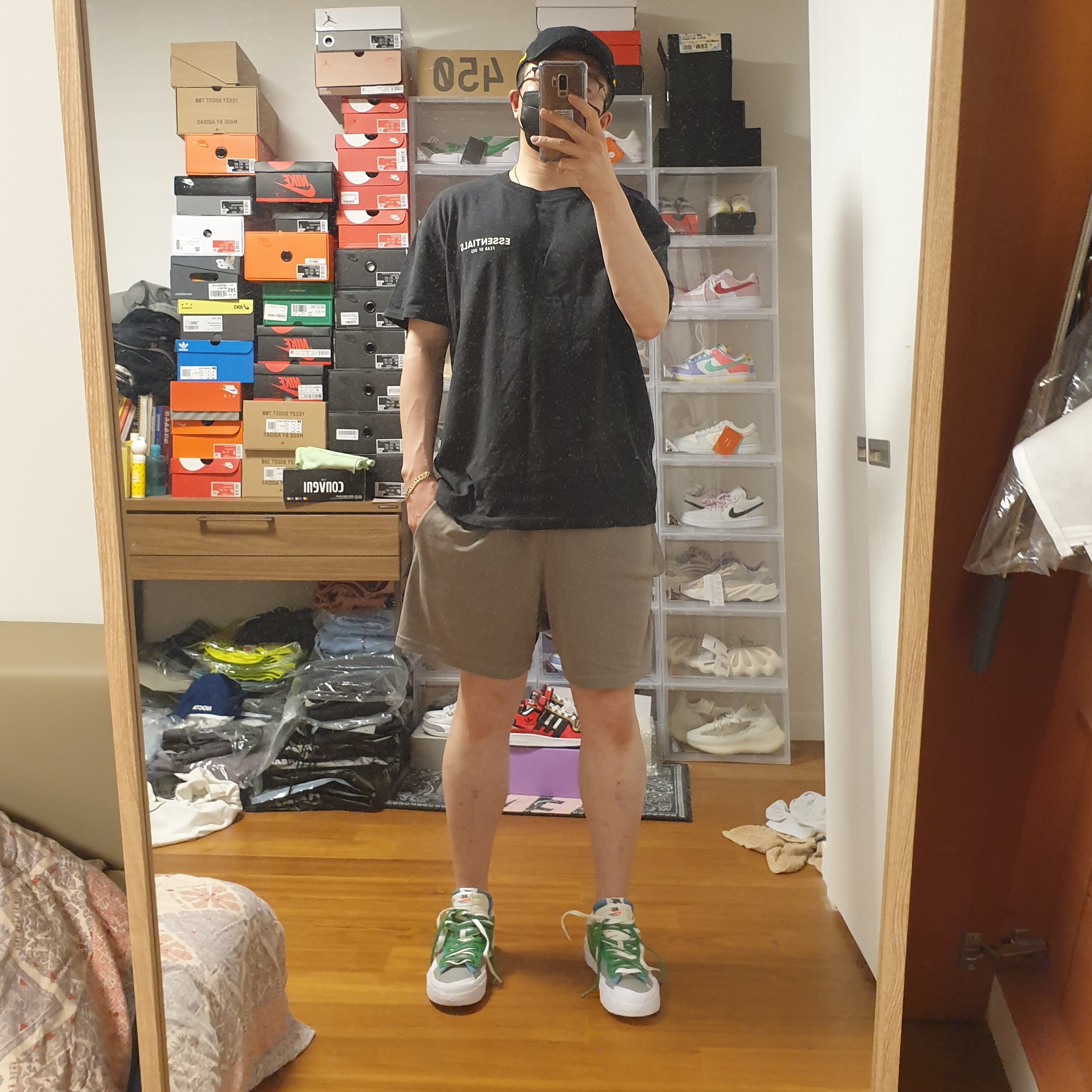 Nike x Sacai Blazer Low Classic Green 착용 스타일 - 3
