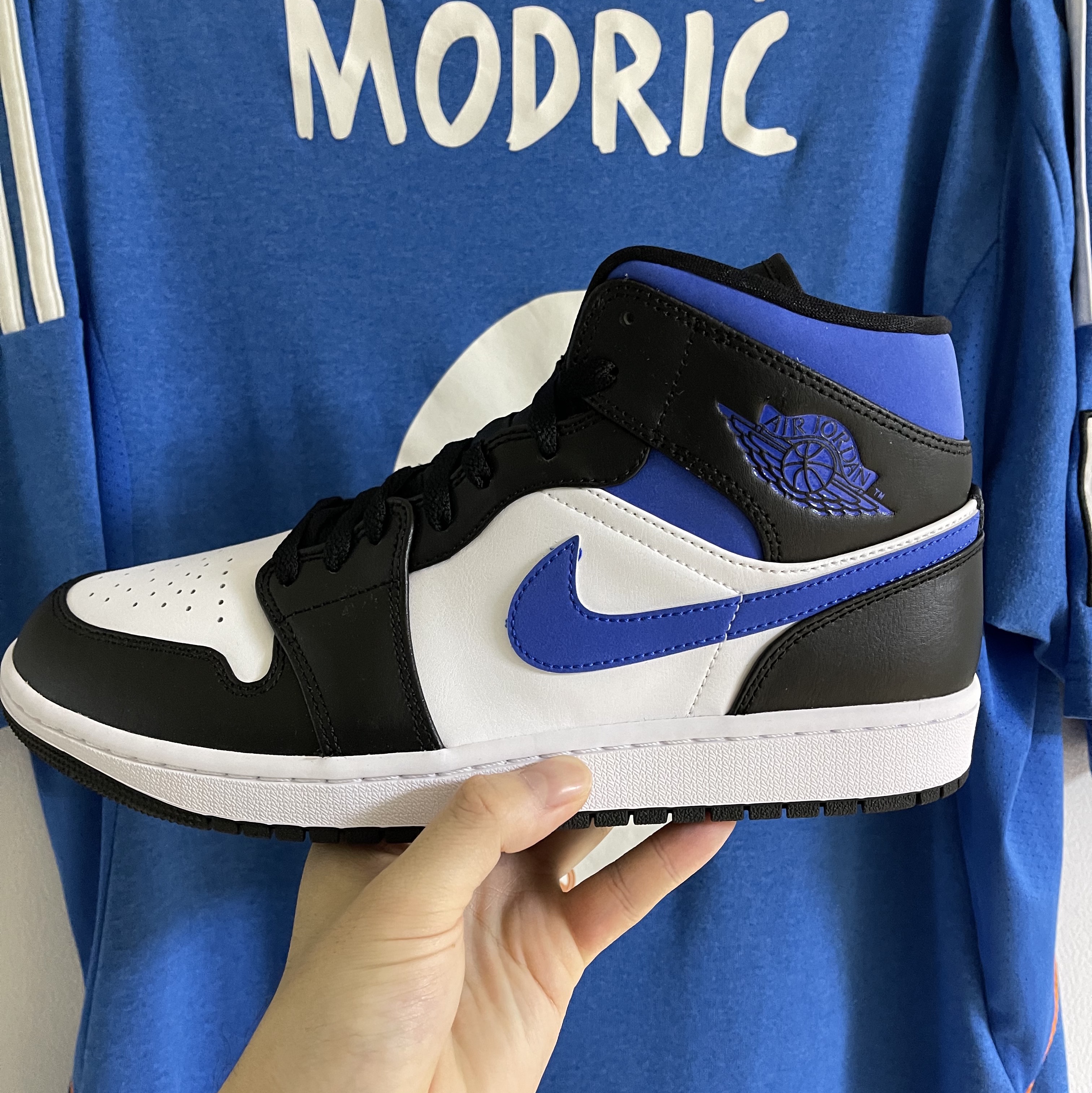 Jordan 1 Mid Racer Blue 착용 스타일 - 2