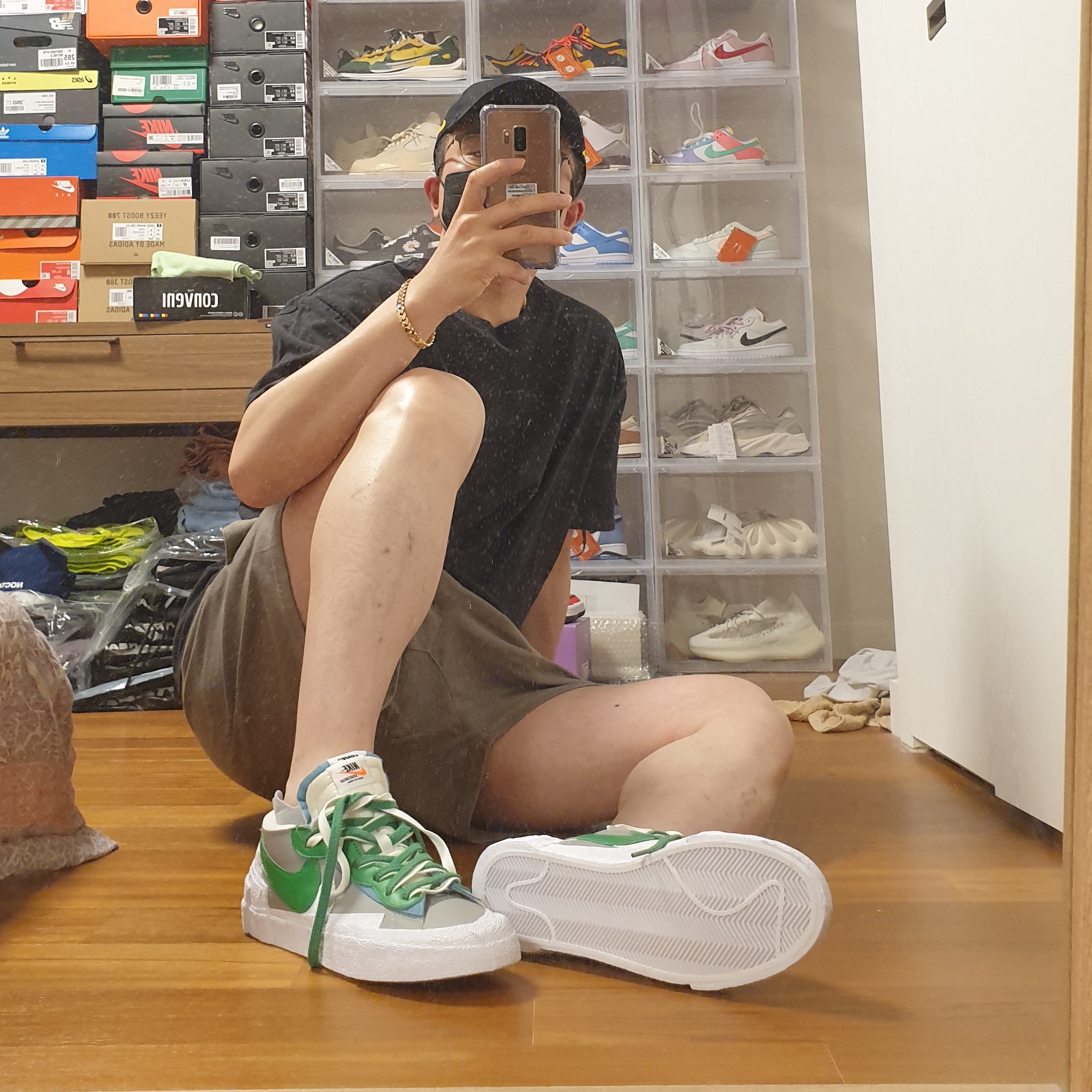 Nike x Sacai Blazer Low Classic Green 착용 스타일 - 5