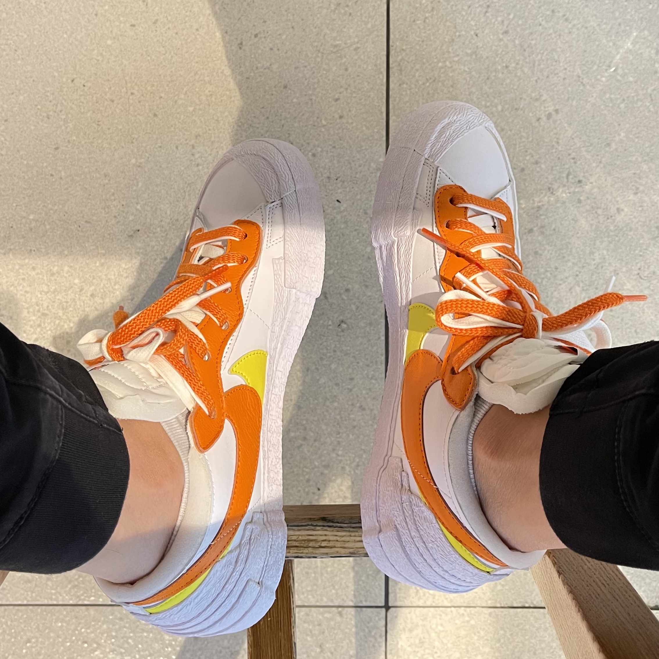 Nike x Sacai Blazer Low Magma Orange 착용 스타일