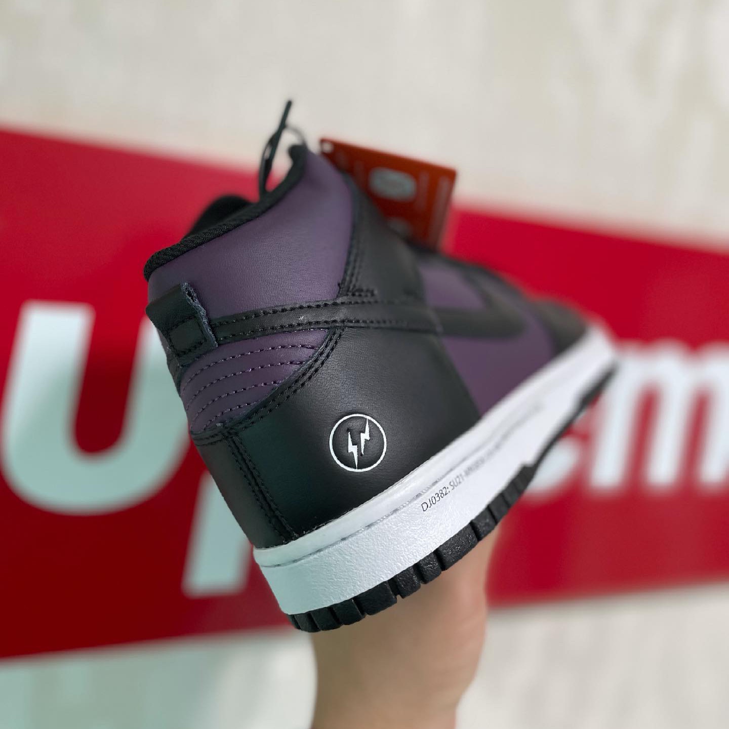 Nike x Fragment Dunk High Black 착용 스타일