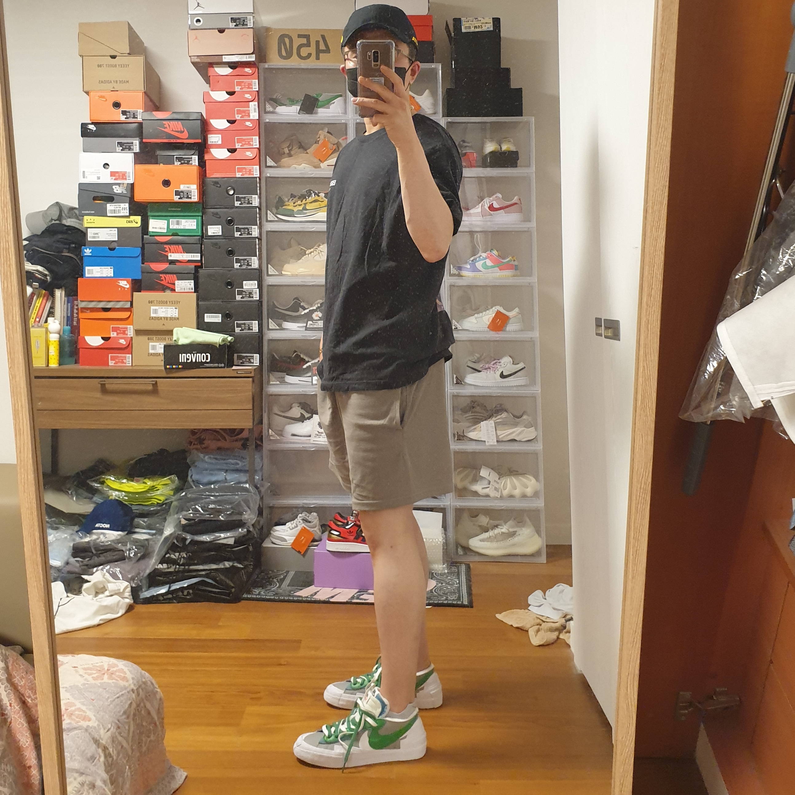 Nike x Sacai Blazer Low Classic Green 착용 스타일 - 4