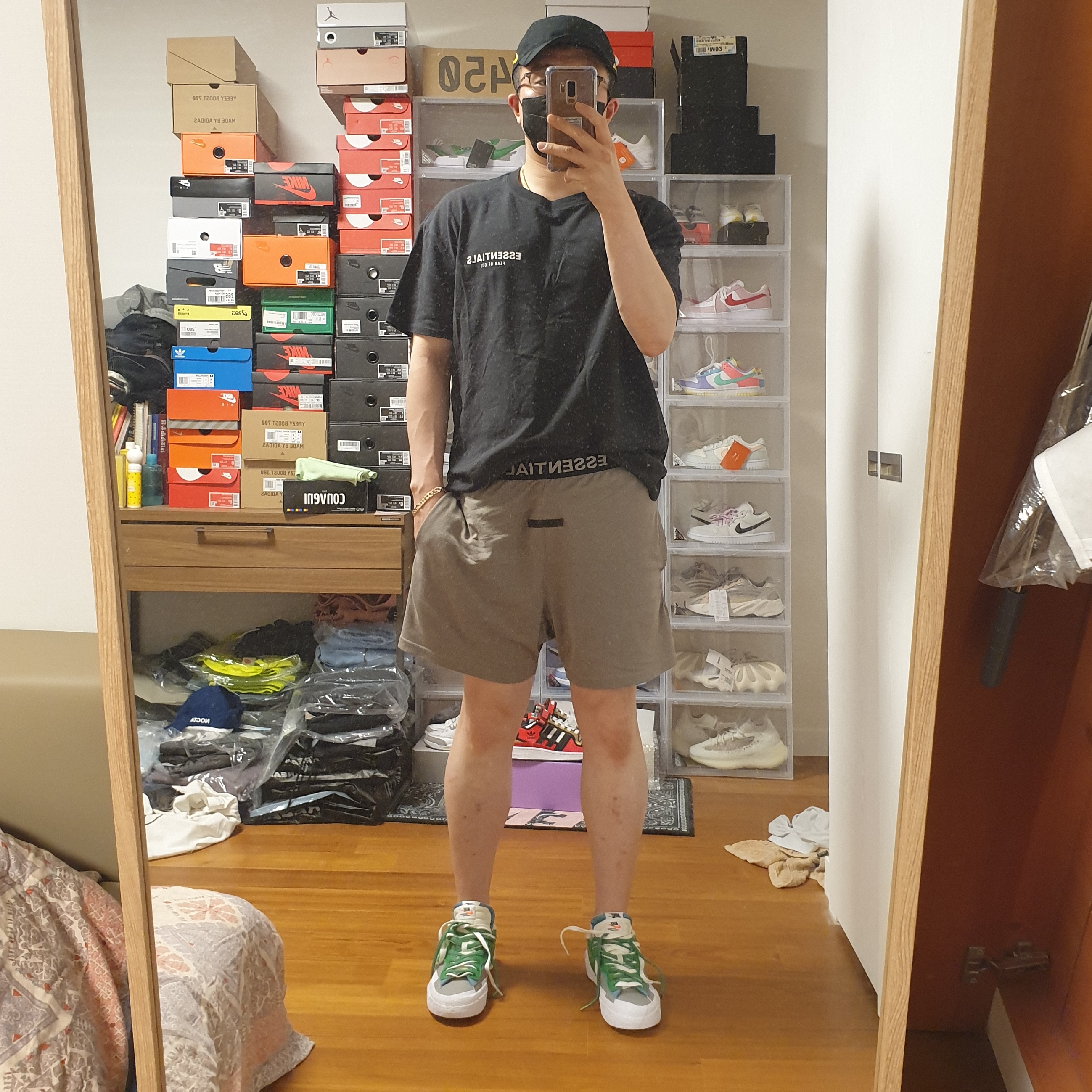 Nike x Sacai Blazer Low Classic Green 착용 스타일 - 2