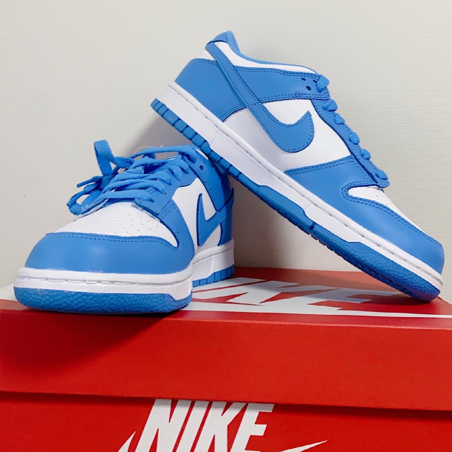 (GS) Nike Dunk Low University Blue 착용 스타일 - 1