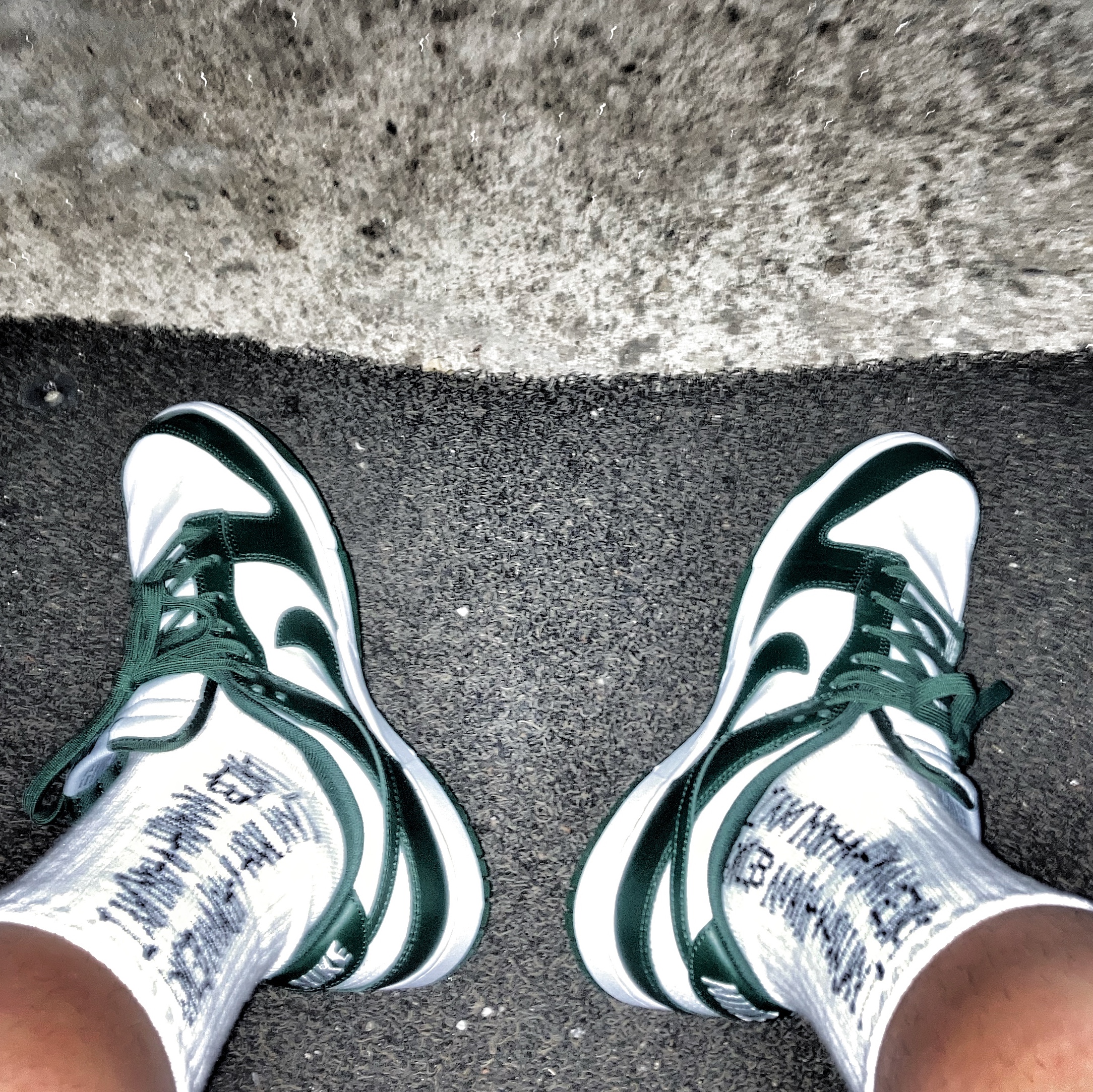 Nike Dunk Low Retro Varsity Green 착용 스타일