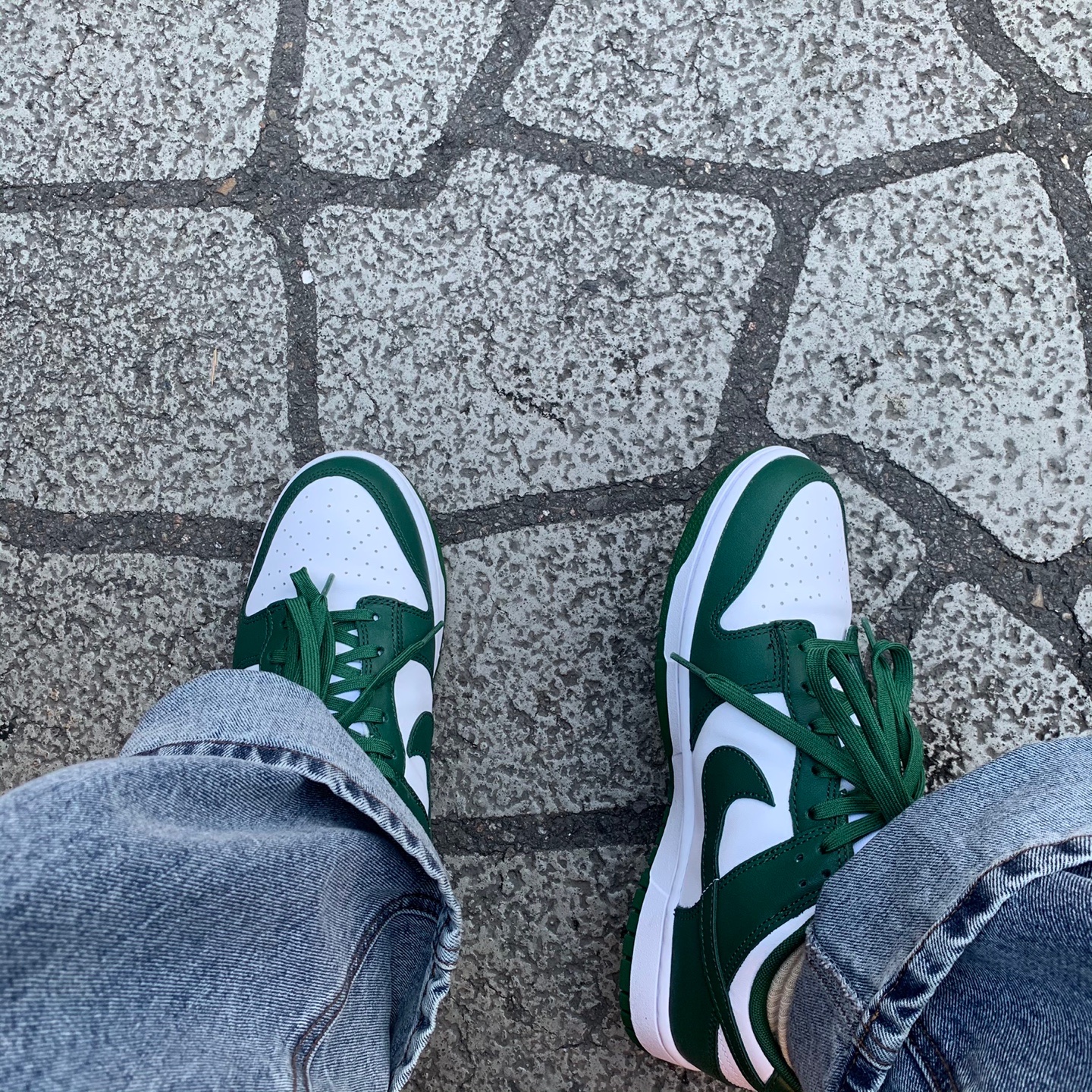 Nike Dunk Low Retro Varsity Green 착용 스타일 - 4
