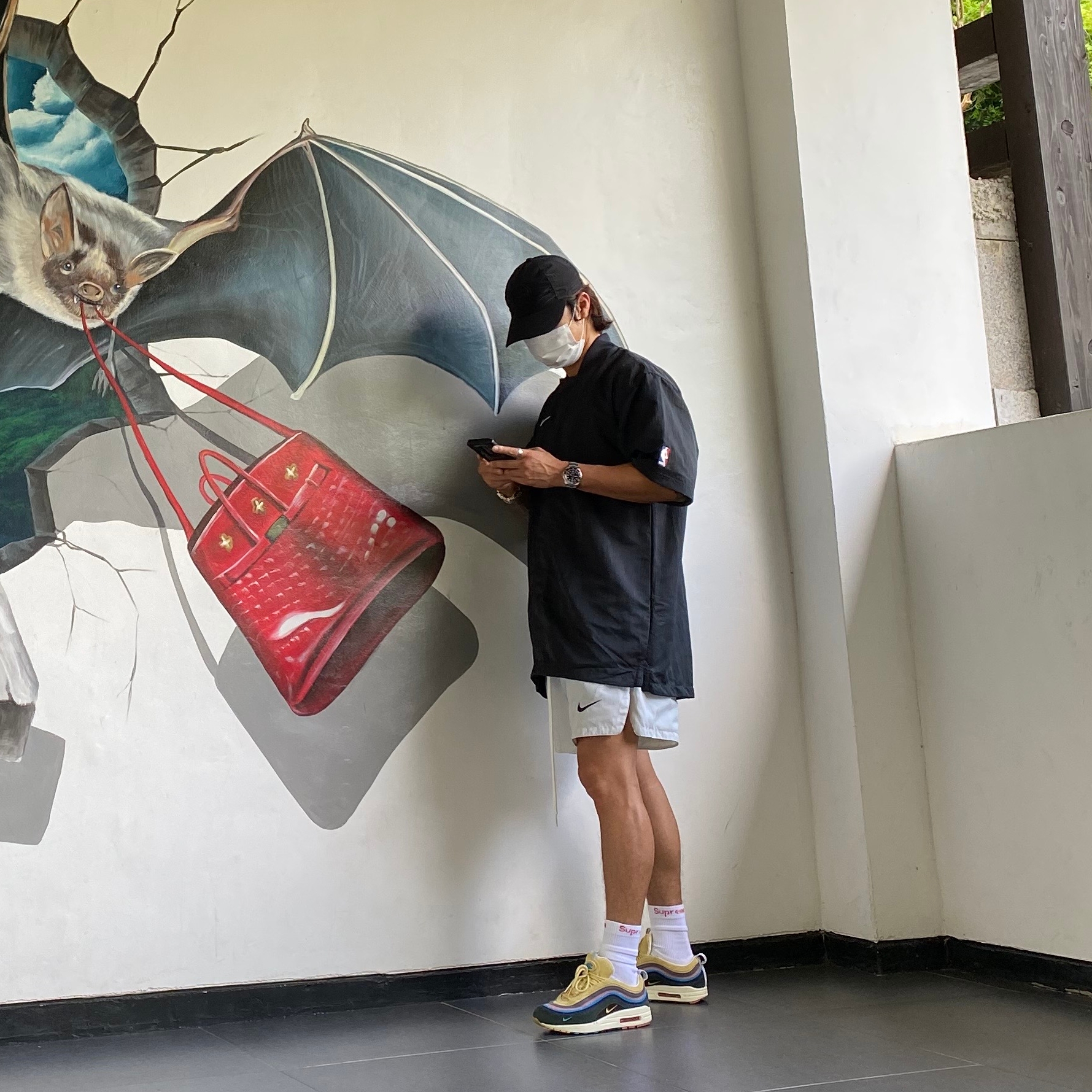 Nike x Sean Wotherspoon Air Max 1/97, Nike x Fear of God Warm Up Top Off Noir 착용 스타일 - 2