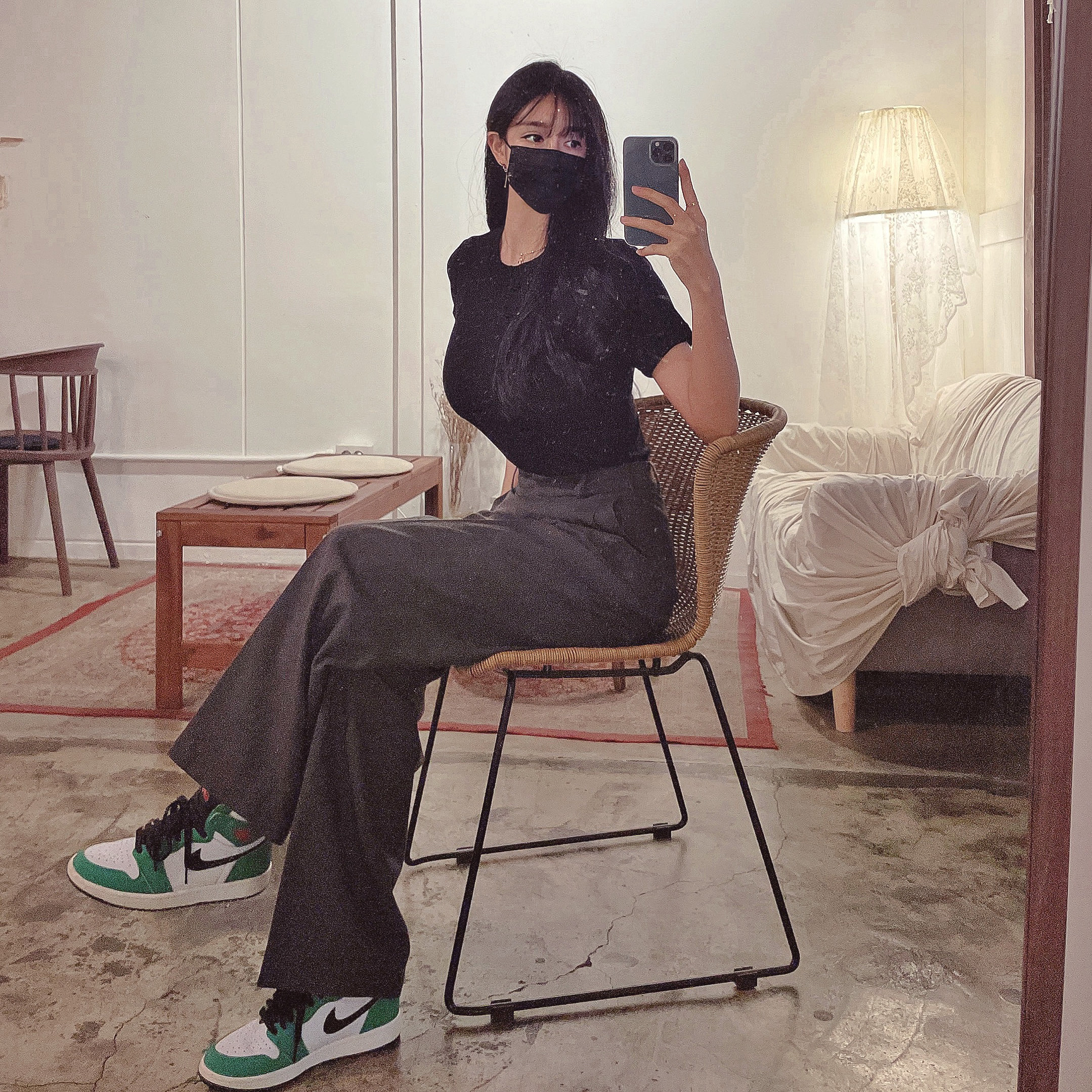 (W) Jordan 1 Retro High OG Lucky Green 착용 스타일