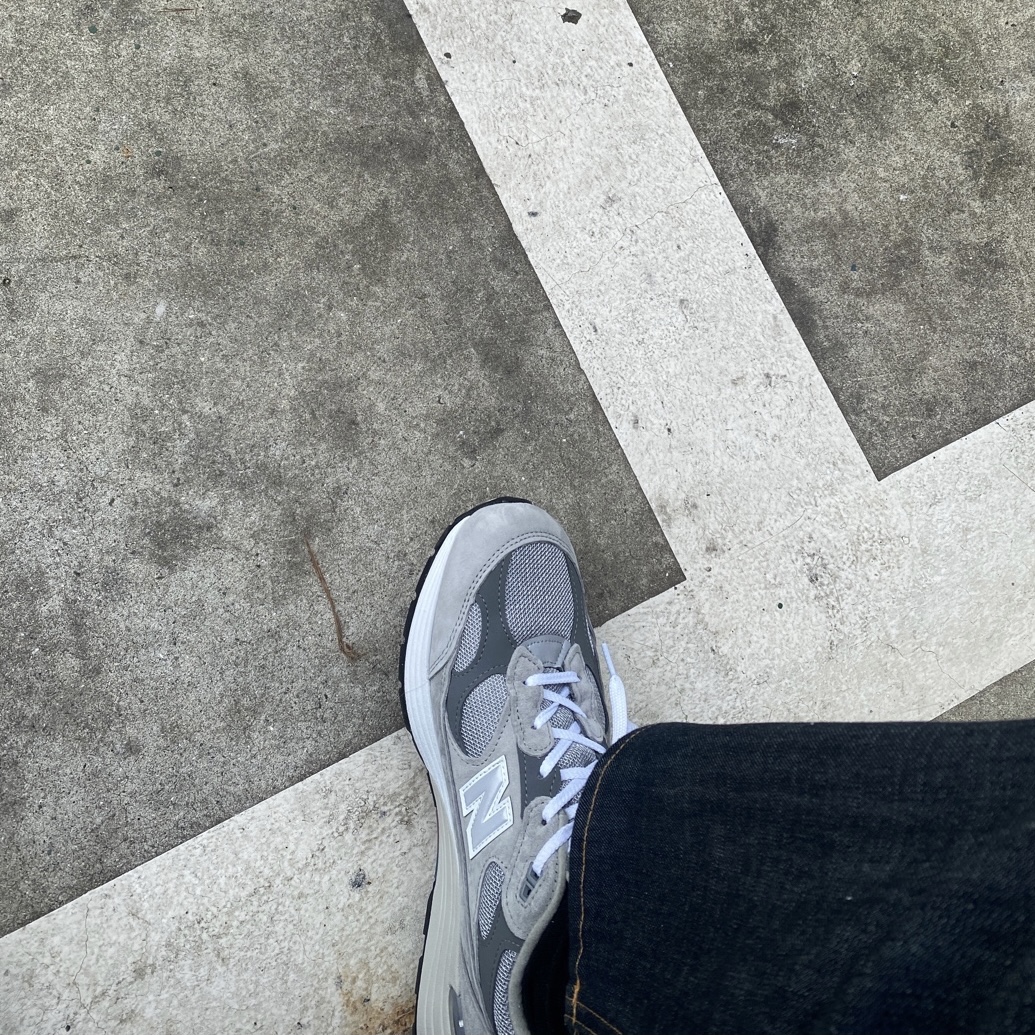 New Balance 992 Made in USA Grey - D Standard 착용 스타일 - 1