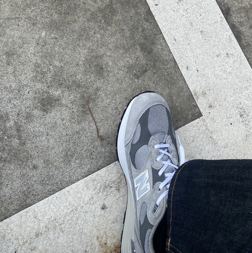 New Balance 992 Made in USA Grey - D Standard 착용 스타일 - 1