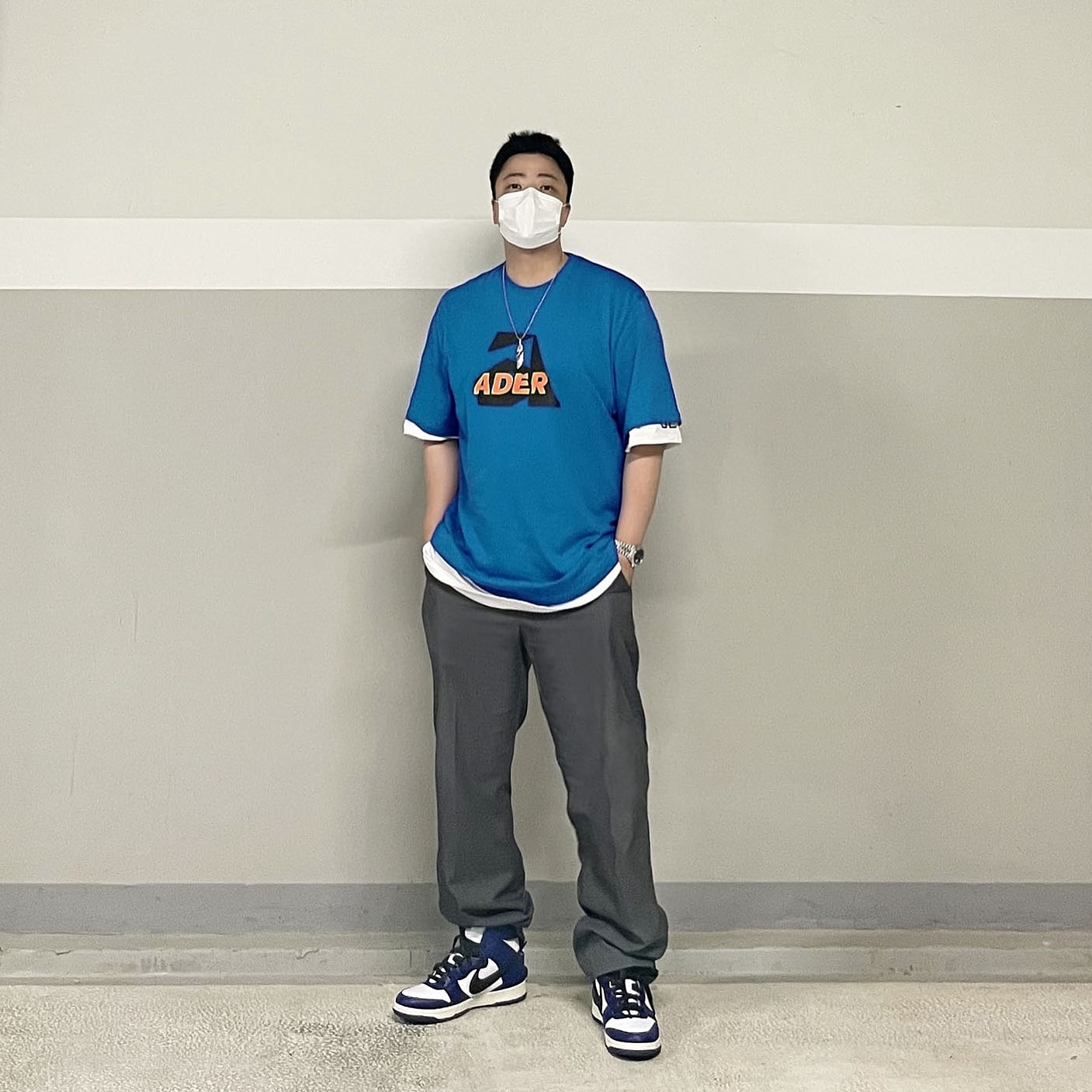 Nike x Ambush Dunk High Deep Royal Blue 착용 스타일