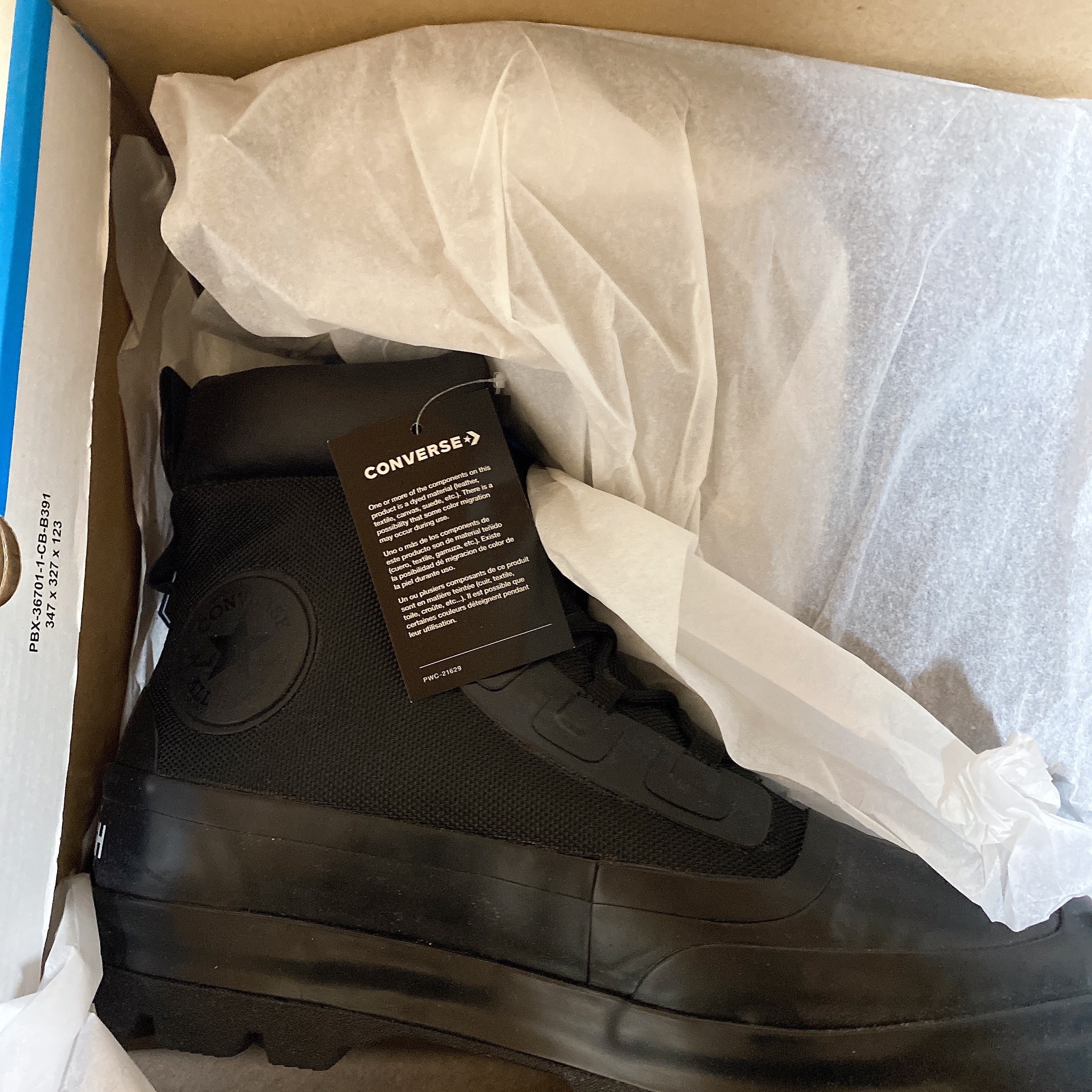 Converse x Ambush Chuck Taylor All Star Duck Boot Black 착용 스타일 - 2
