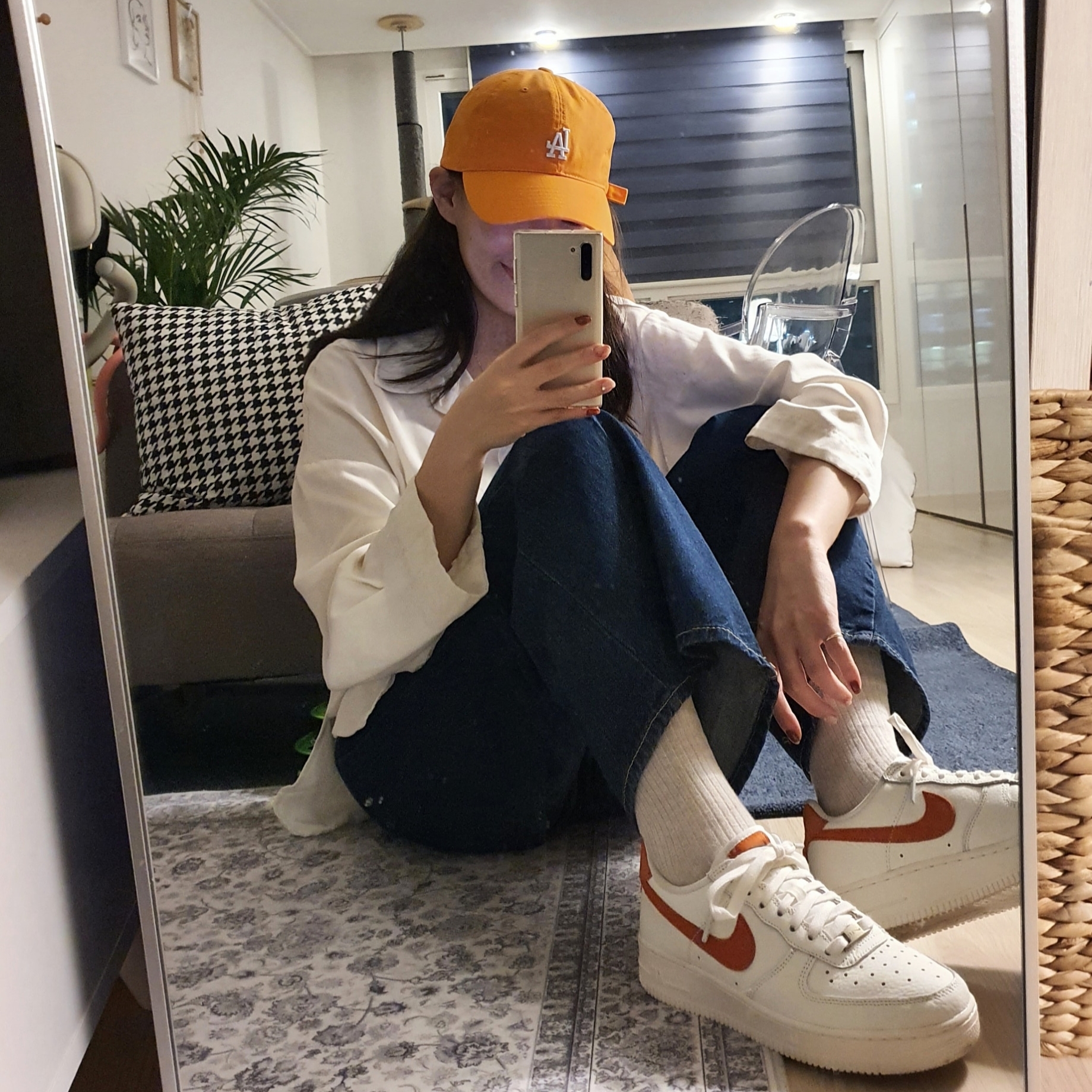 Nike Air Force 1 '07 Craft Mantra Orange 착용 스타일