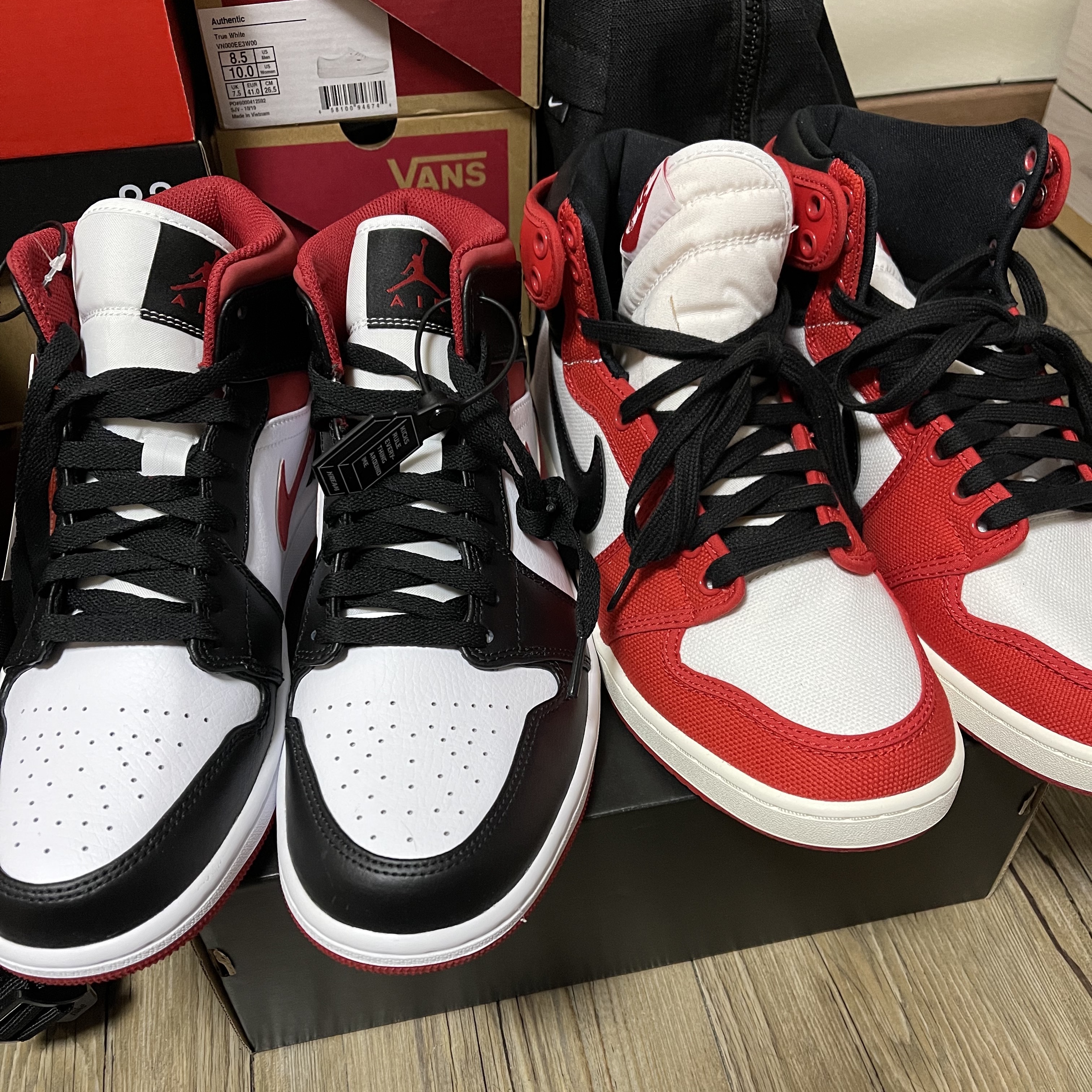 Jordan 1 Mid Gym Red Black White, Jordan 1 KO Chicago 2021 착용 스타일