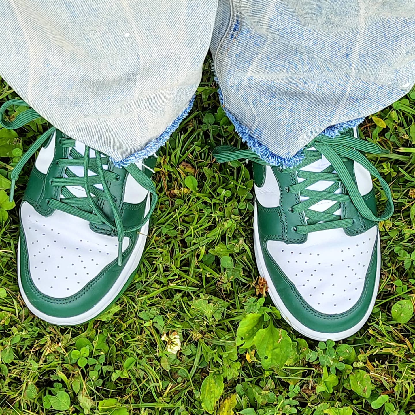 Nike Dunk Low Retro Varsity Green 착용 스타일 - 2