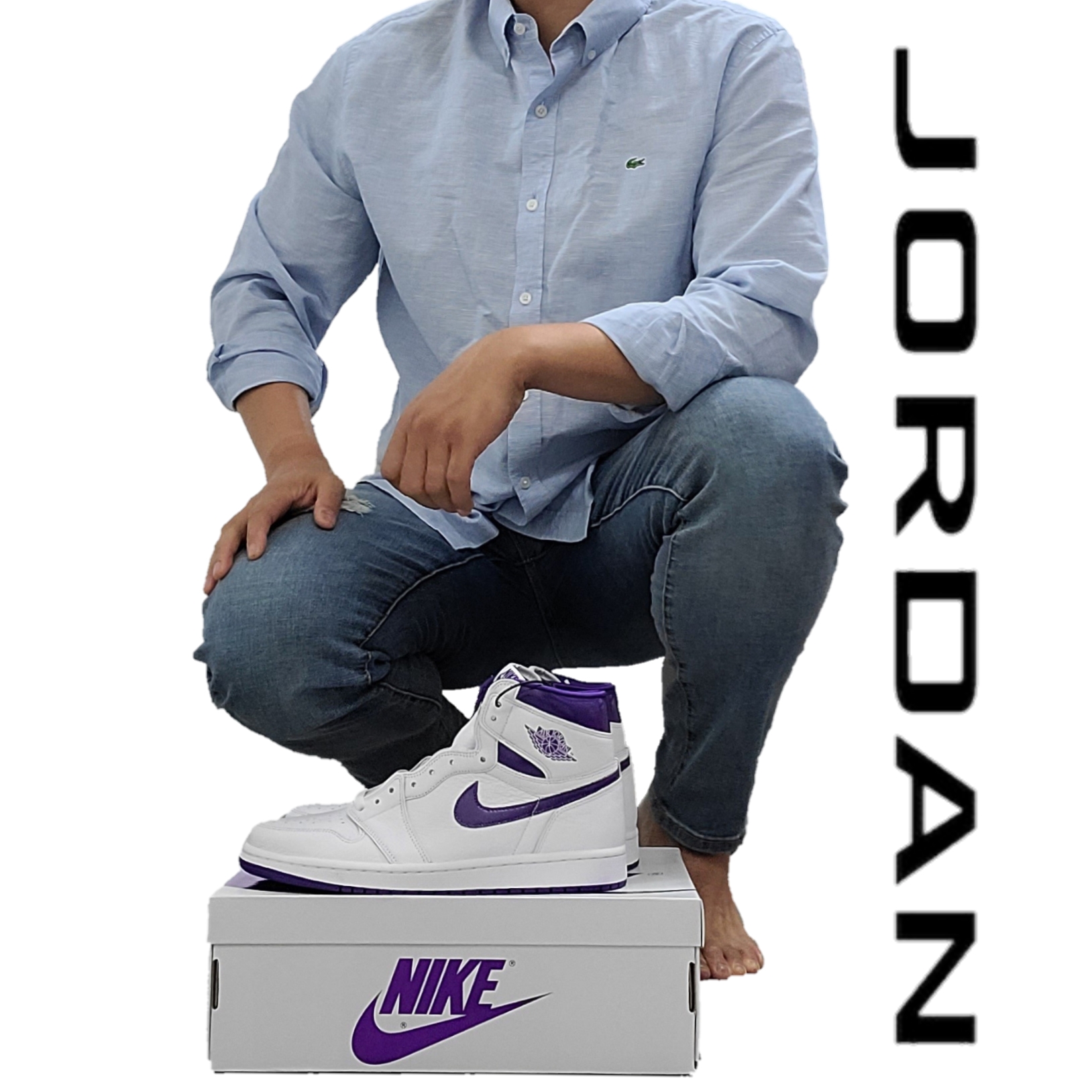 (W) Jordan 1 High OG Court Purple 착용 스타일
