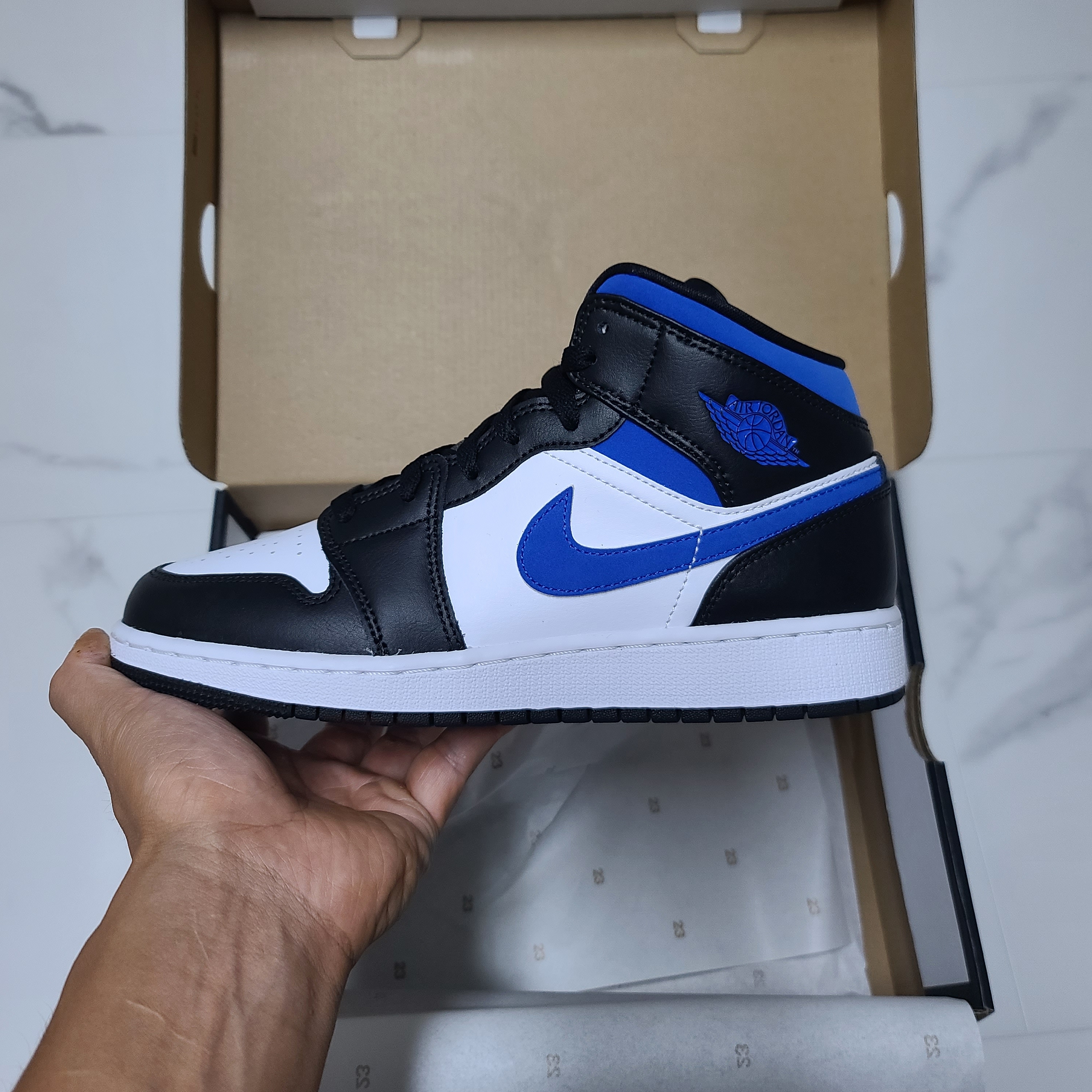 (GS) Jordan 1 Mid Racer Blue 착용 스타일