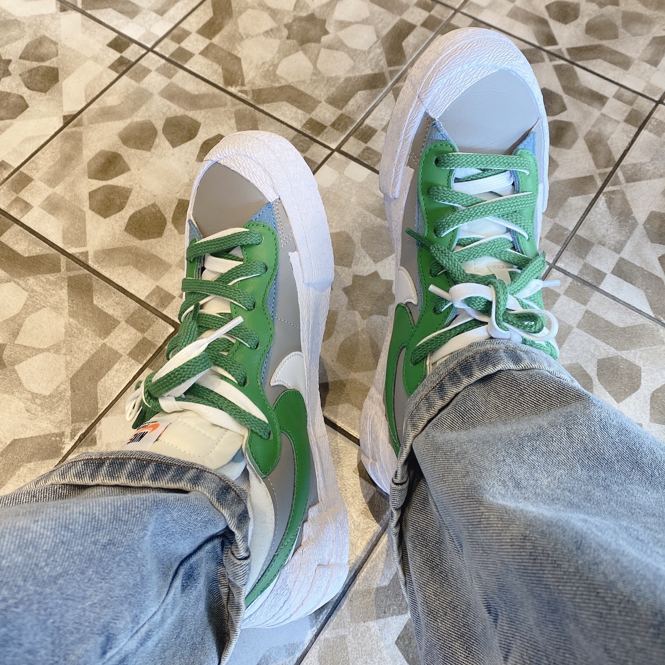 Nike x Sacai Blazer Low Classic Green 착용 스타일 - 3