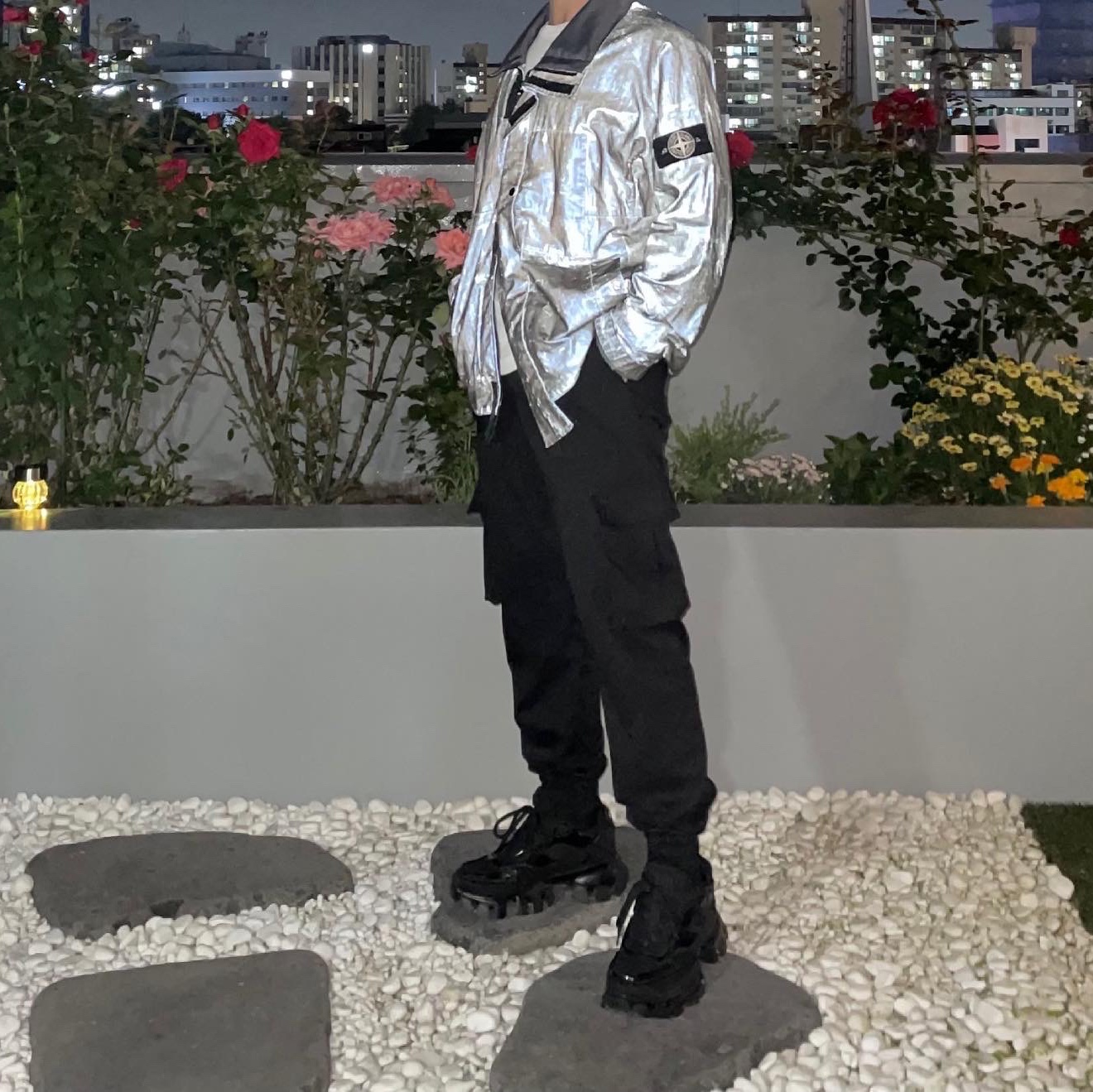 (W) Prada Cloudbust Thunder Sneakers Black 착용 스타일
