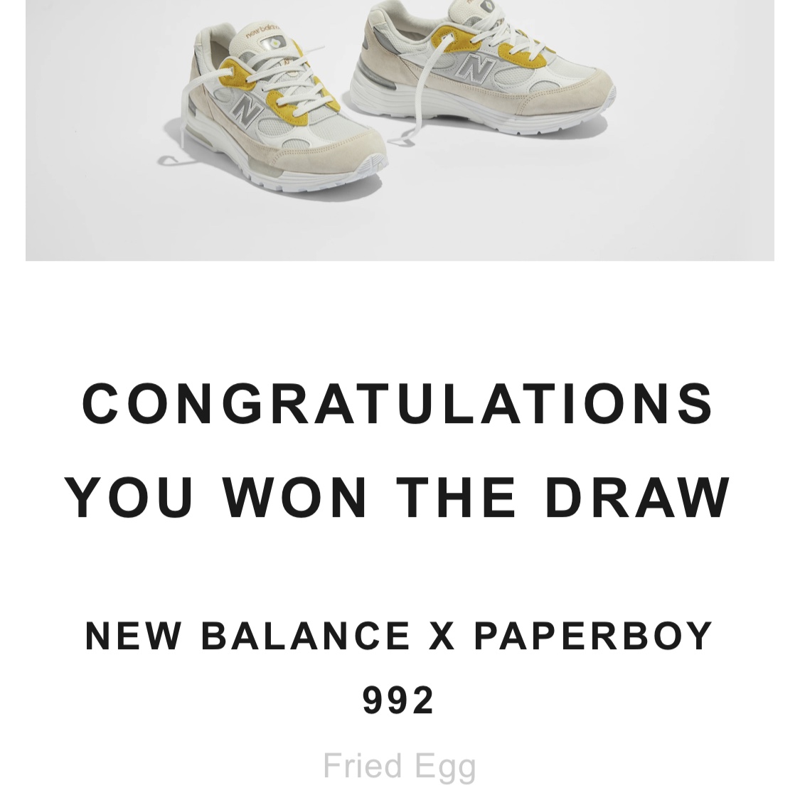 New Balance x Paperboy Paris 992 Made in USA Fried Egg 착용 스타일