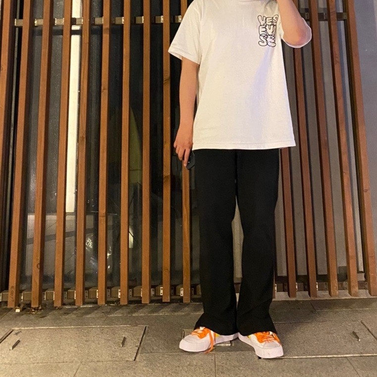 Nike x Sacai Blazer Low Magma Orange 착용 스타일 - 2