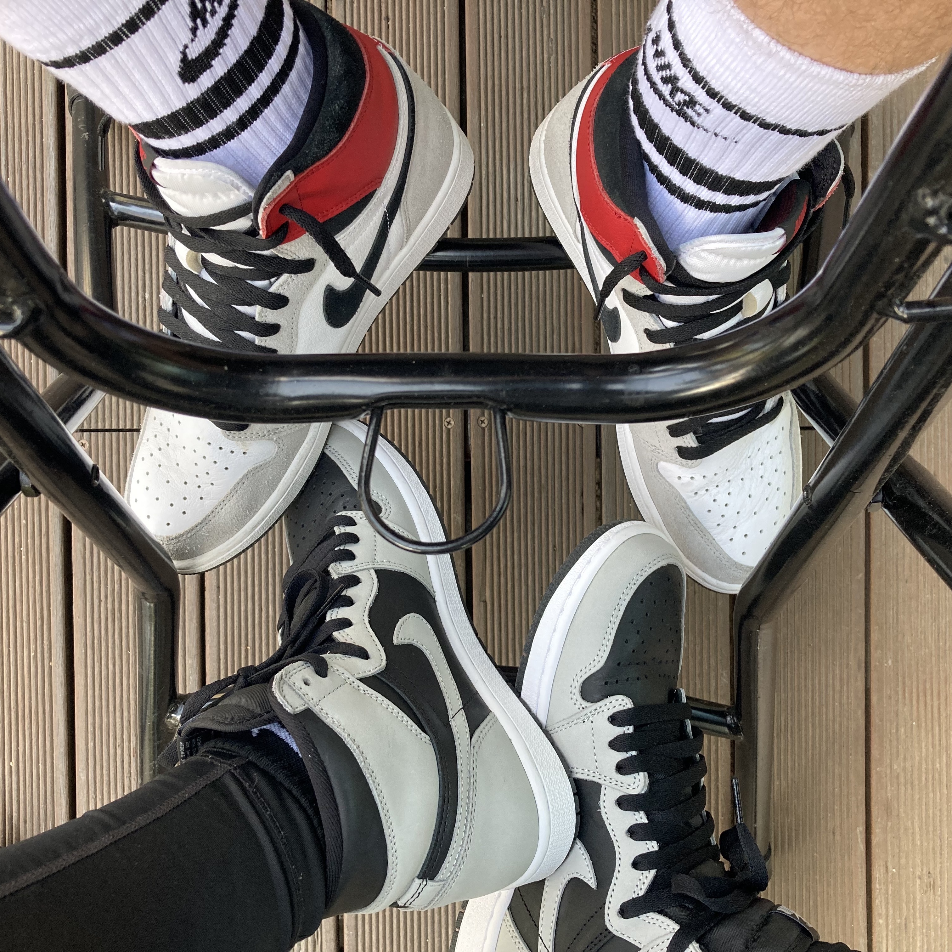 Jordan 1 Retro High OG Light Smoke Grey, Jordan 1 Retro High OG Shadow 2.0 착용 스타일