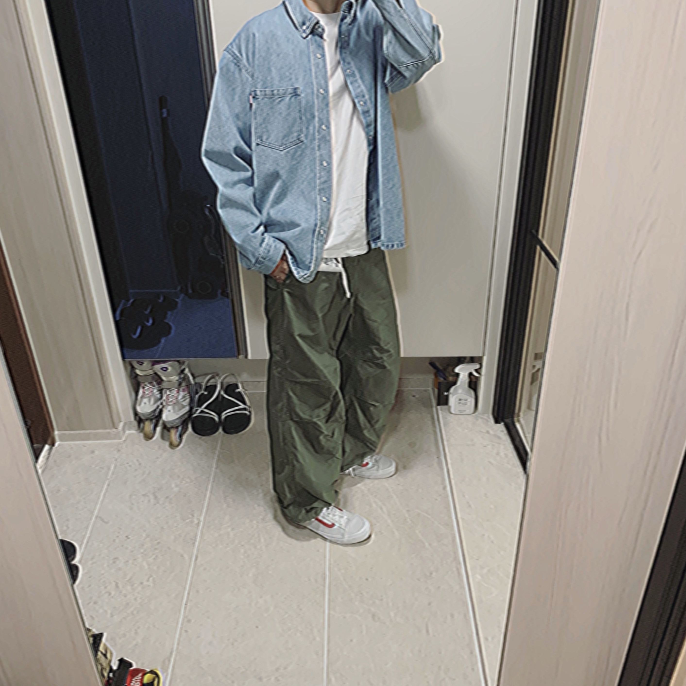 Vans Vault OG Style 36 LX Red 착용 스타일 - 1