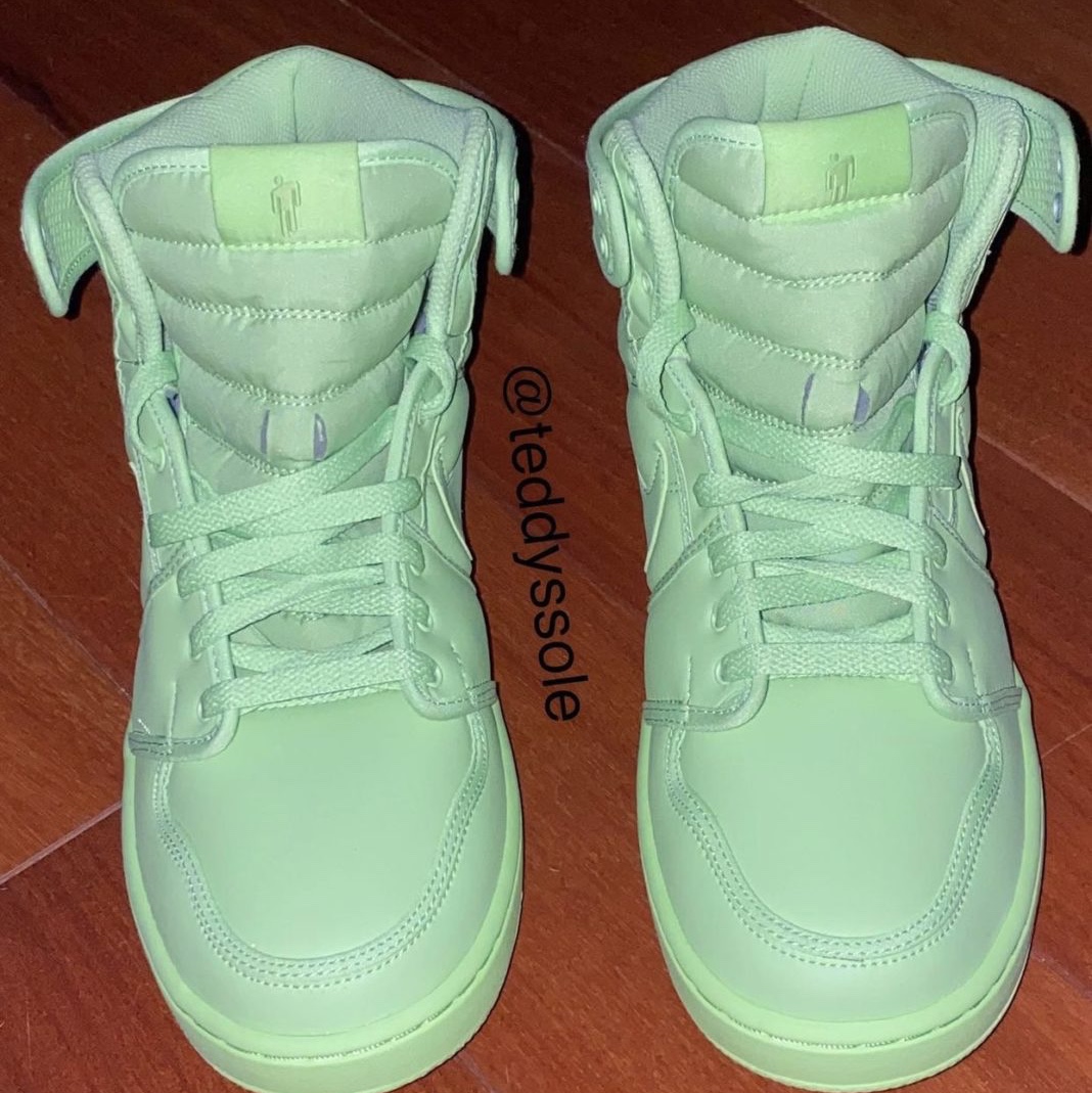 (W) Jordan 1 x Billie Eilish KO SP Lime Green 착용 스타일 - 3