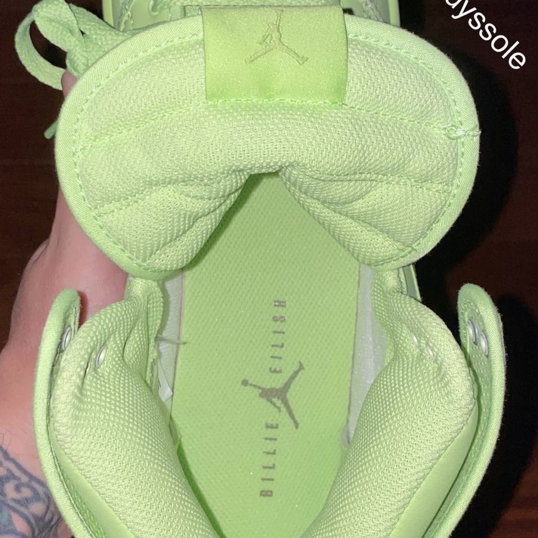 (W) Jordan 1 x Billie Eilish KO SP Lime Green 착용 스타일 - 5