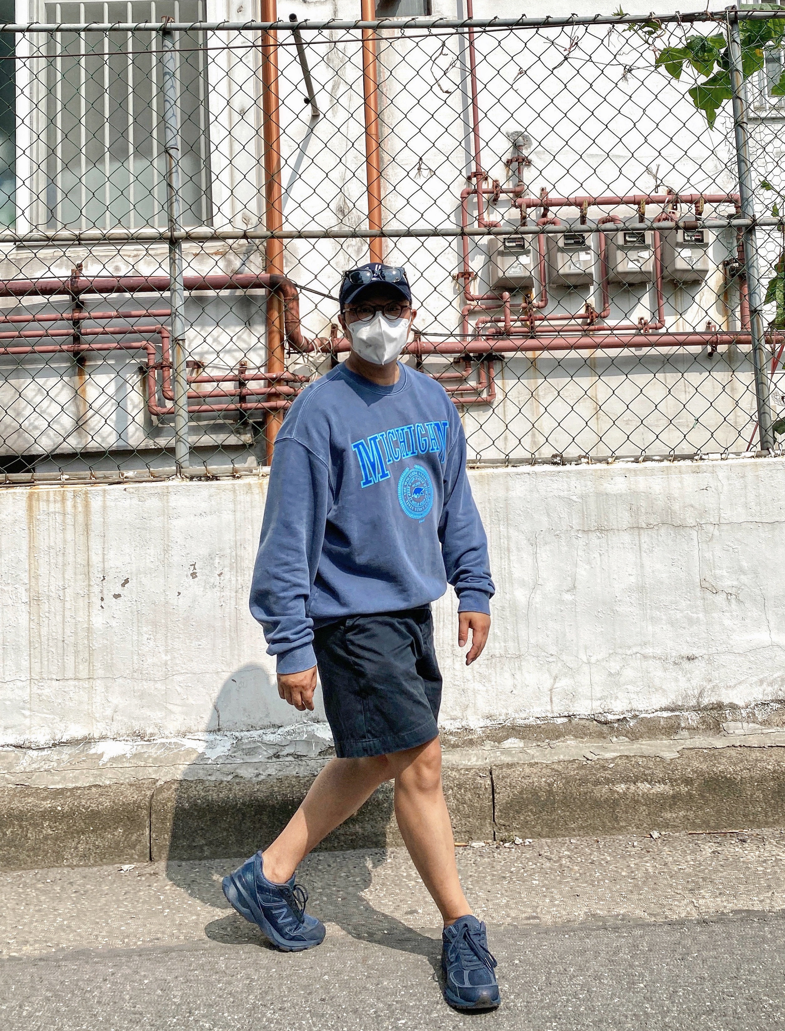 New Balance x Engineered Garments 990v5 Made in USA Navy 착용 스타일
