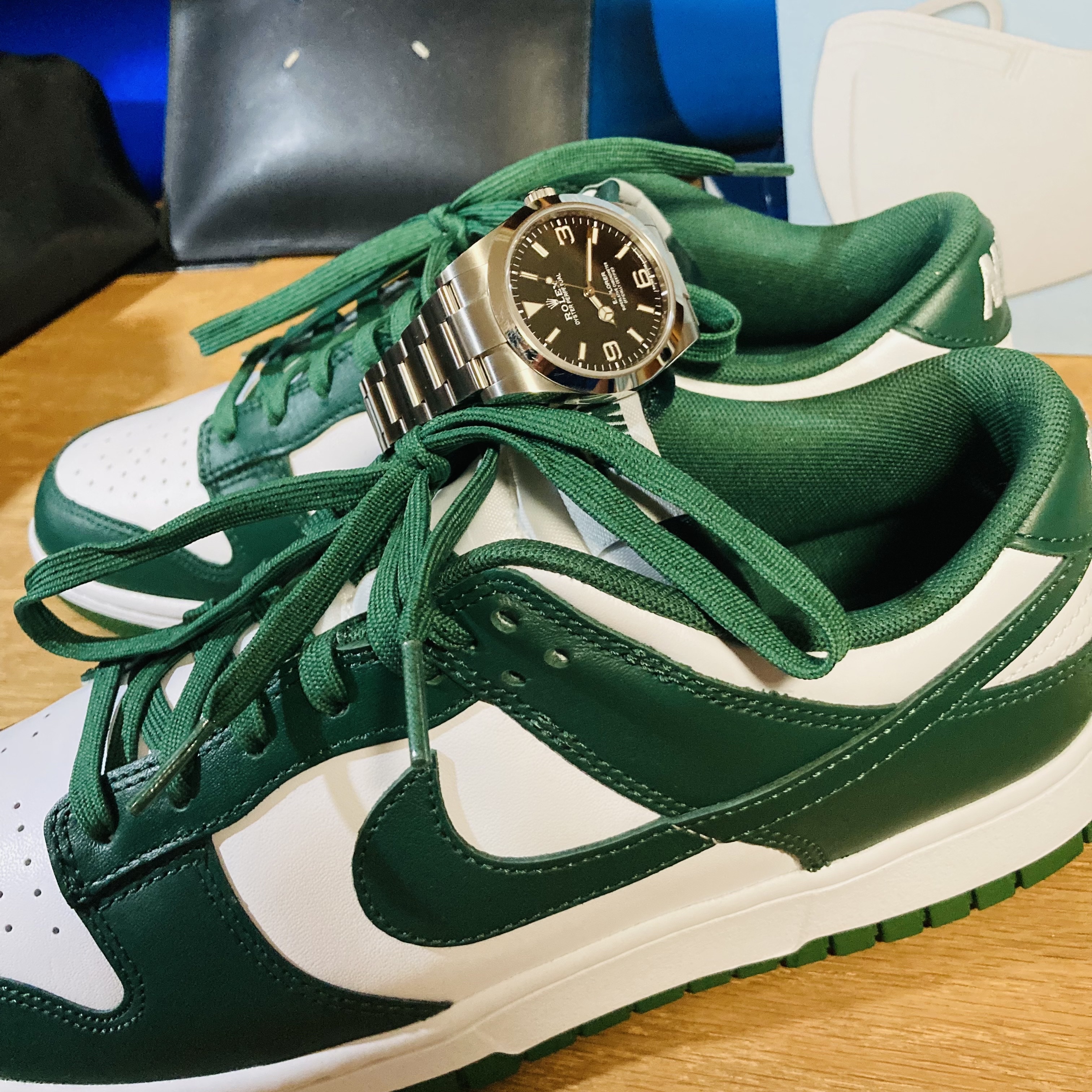 Nike Dunk Low Retro Varsity Green 착용 스타일