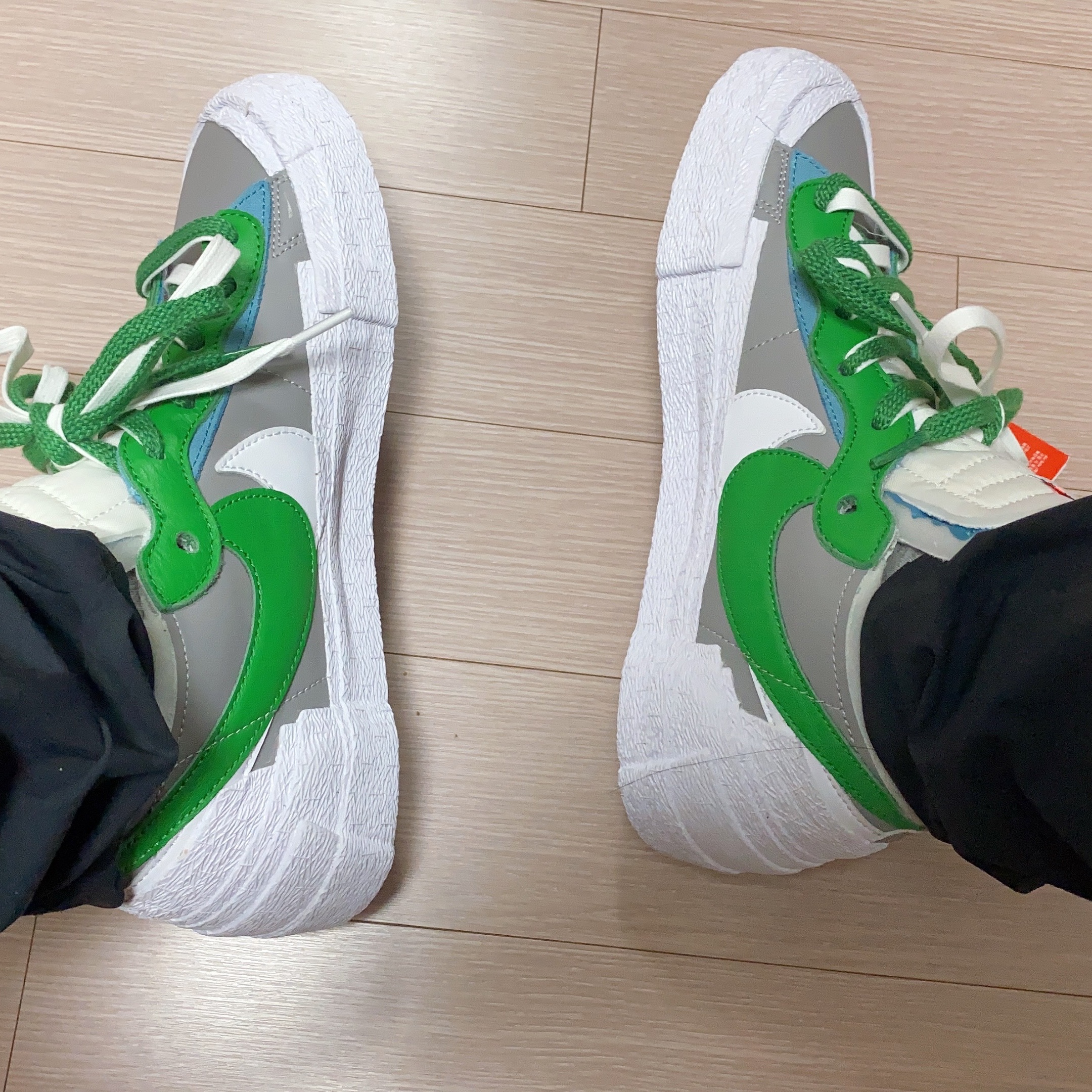 Nike x Sacai Blazer Low Classic Green 착용 스타일