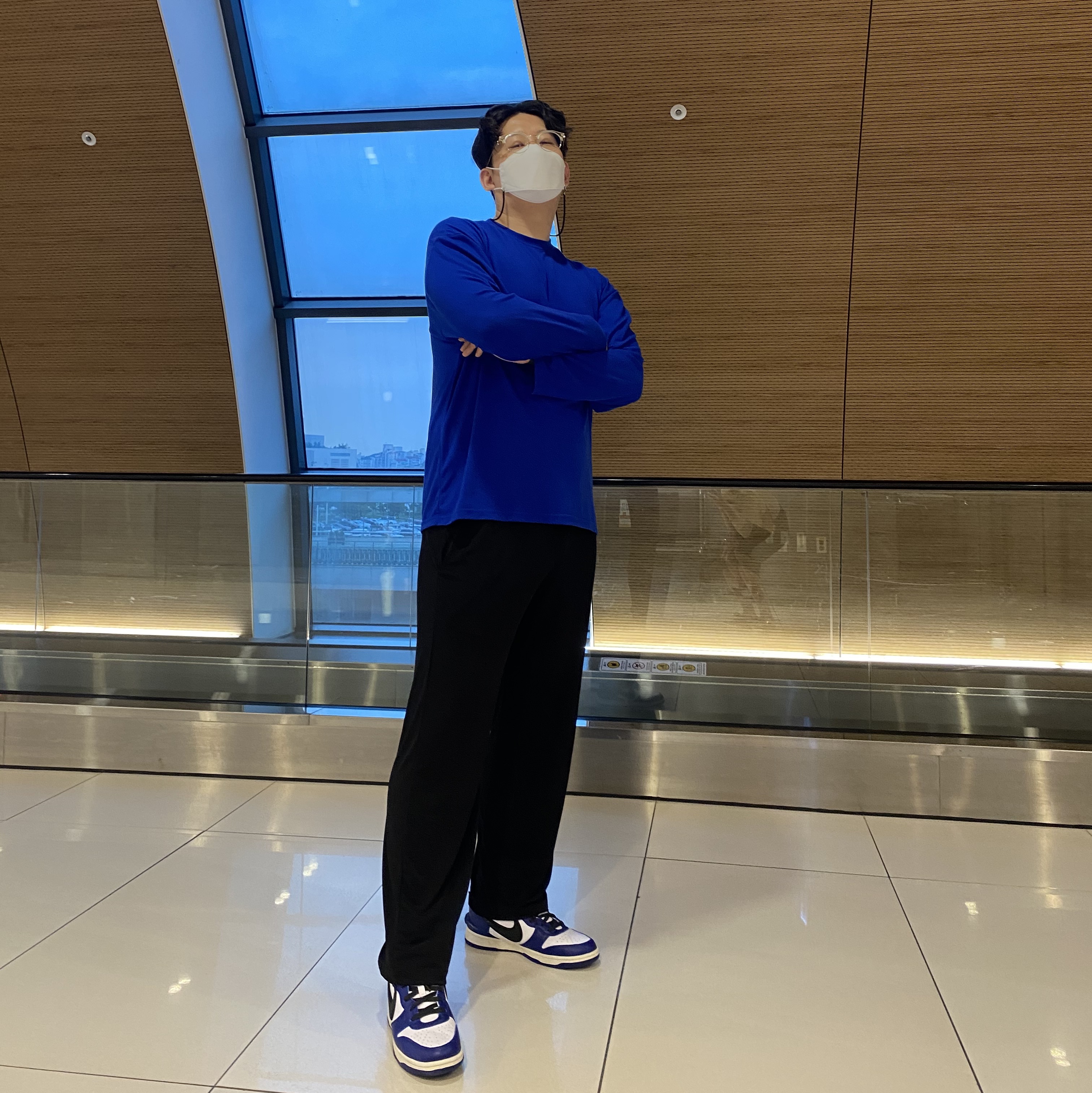 Nike x Ambush Dunk High Deep Royal Blue 착용 스타일