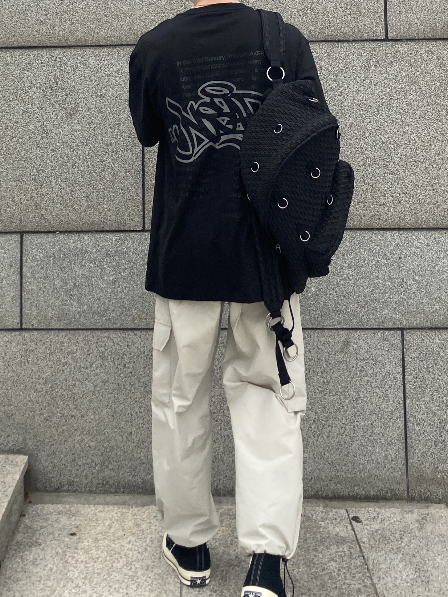 Converse Chuck 70 Hi Black 착용 스타일 - 2