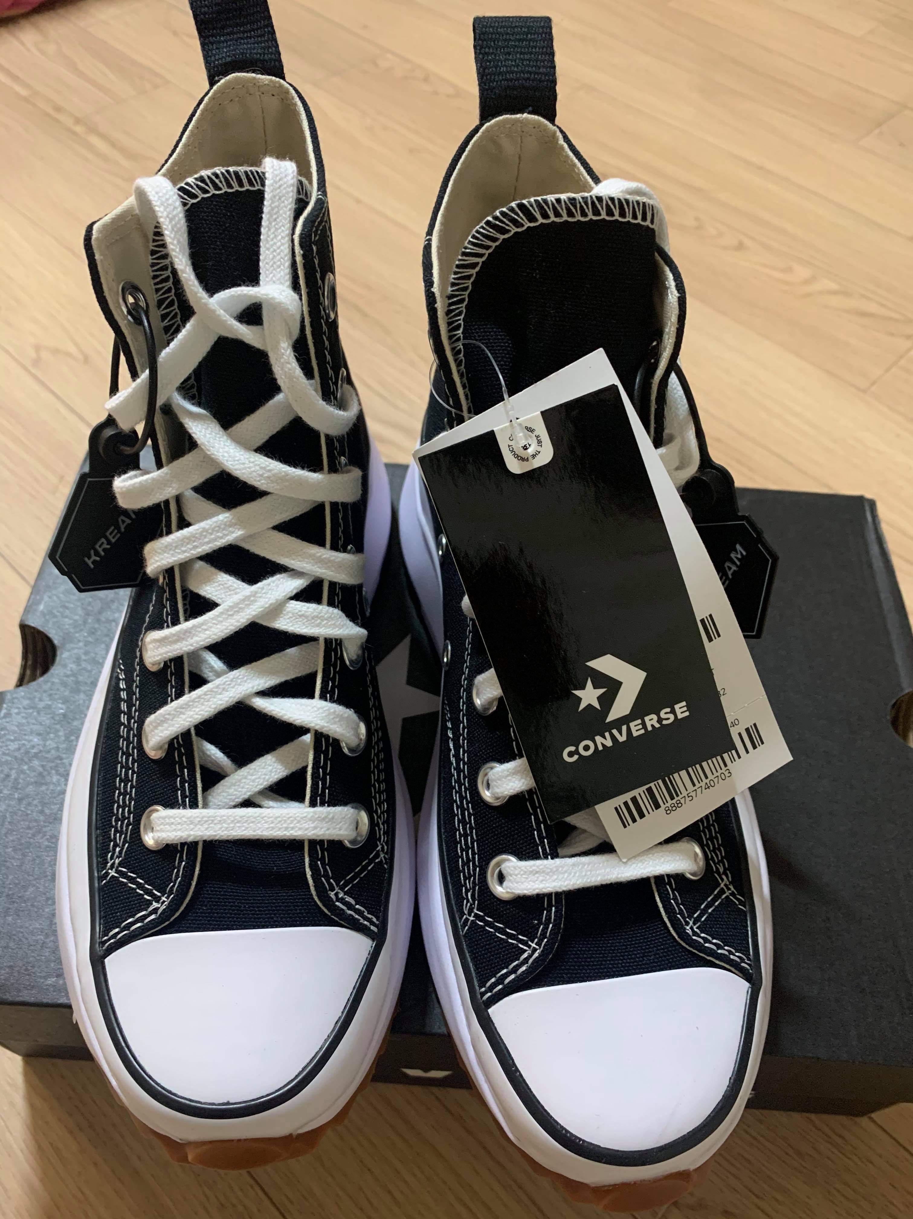 Converse Run Star Hike Hi Black White Gum 착용 스타일