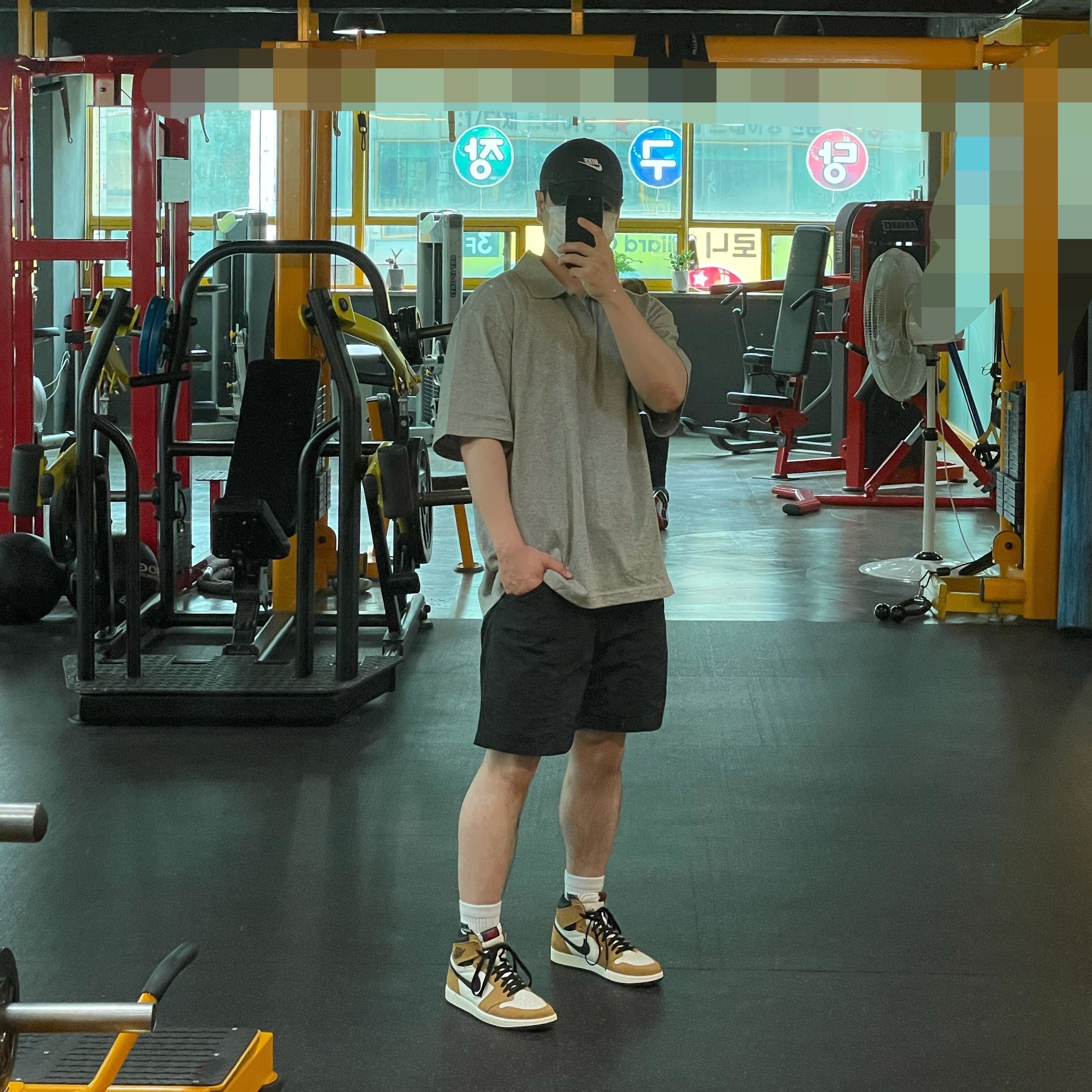 Jordan 1 Retro High Rookie of the Year, Essentials Short Sleeve Polo Heather Oatmeal - 21SS 착용 스타일