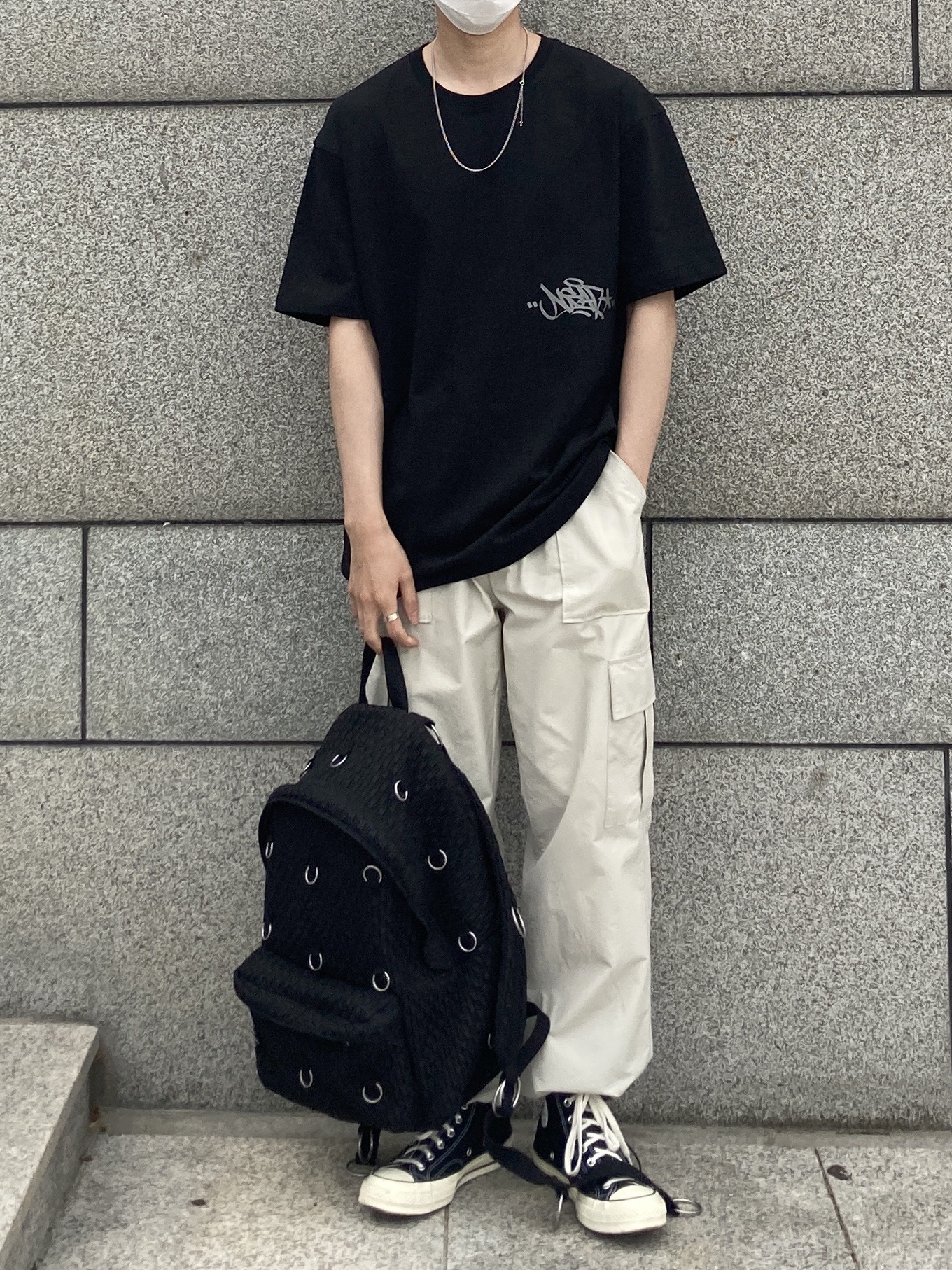 Converse Chuck 70 Hi Black 착용 스타일 - 3