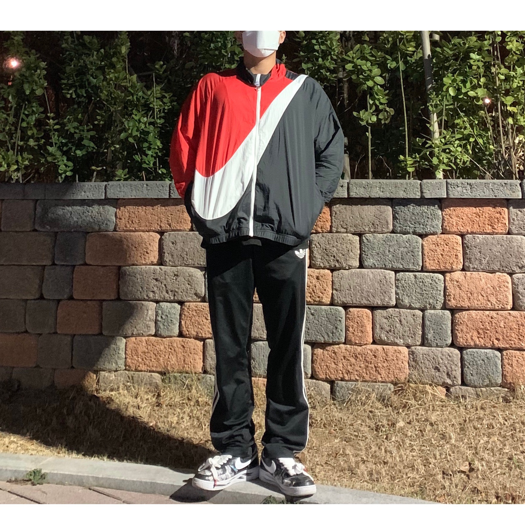 Nike x Peaceminusone Air Force 1 Low Para-Noise 착용 스타일