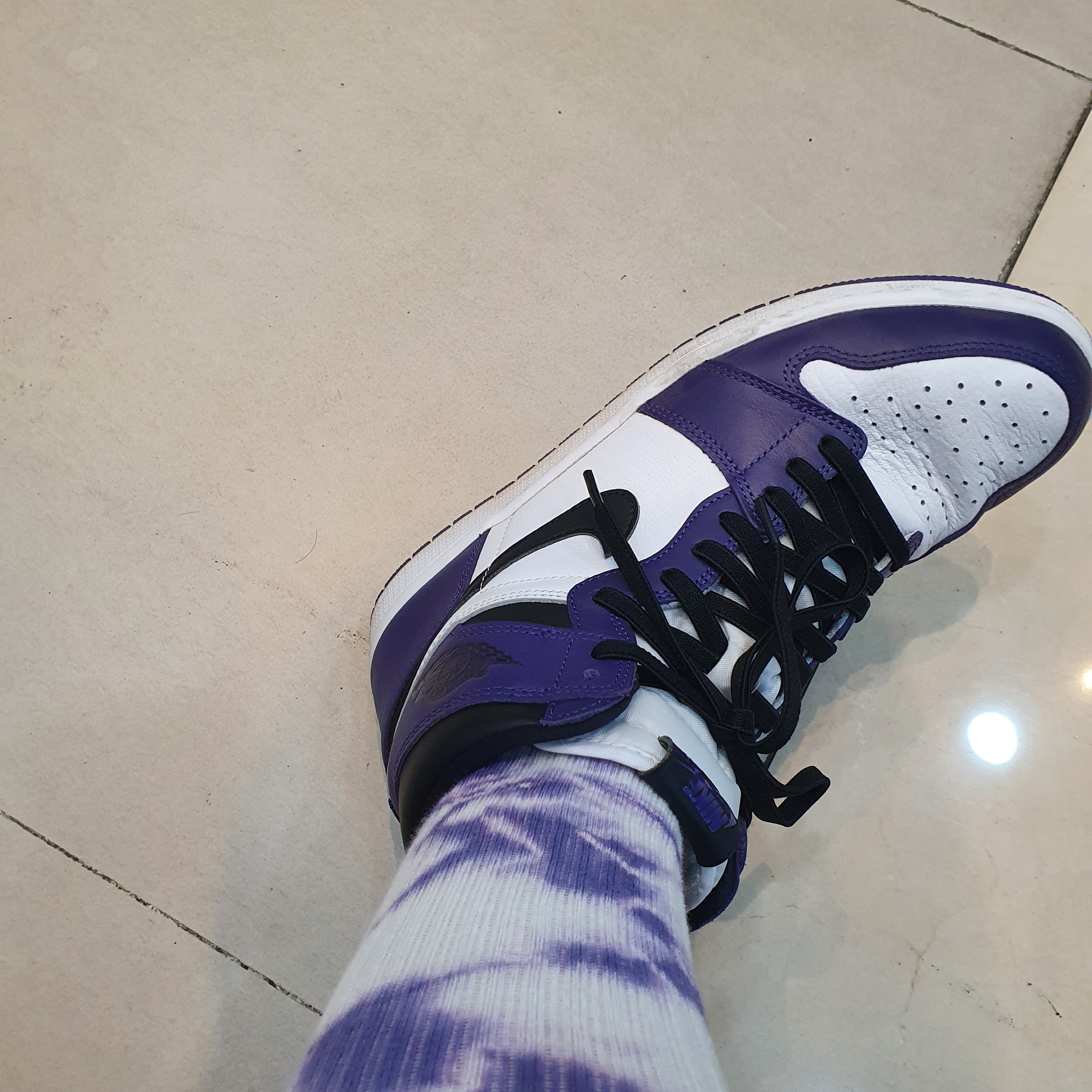 Jordan 1 Retro High OG Court Purple 2020 착용 스타일 - 2