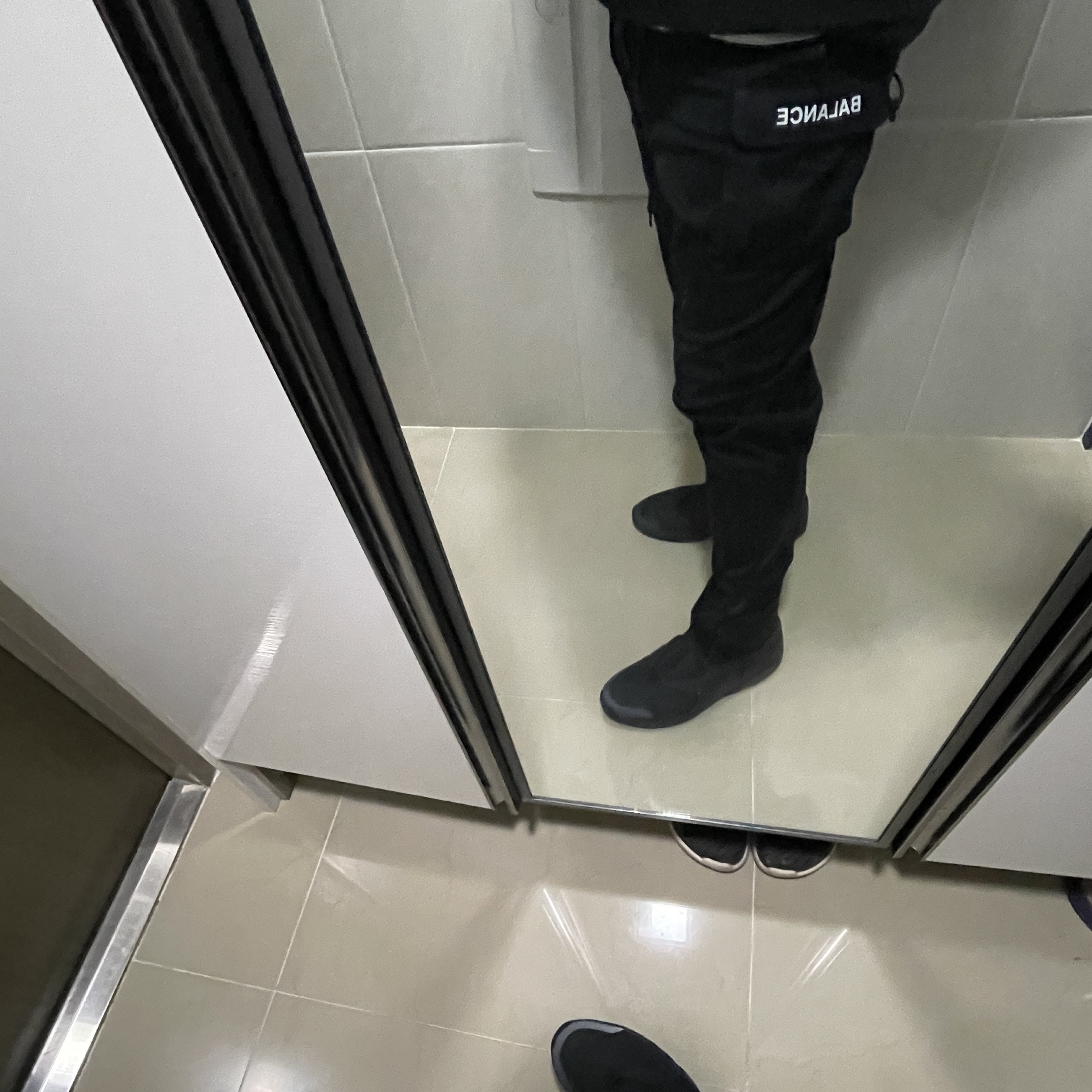 Nike x Undercover NRG TC Pants Black - Asia, Nike x Fear of God Air Fear of God 1 Triple Black 착용 스타일 - 2