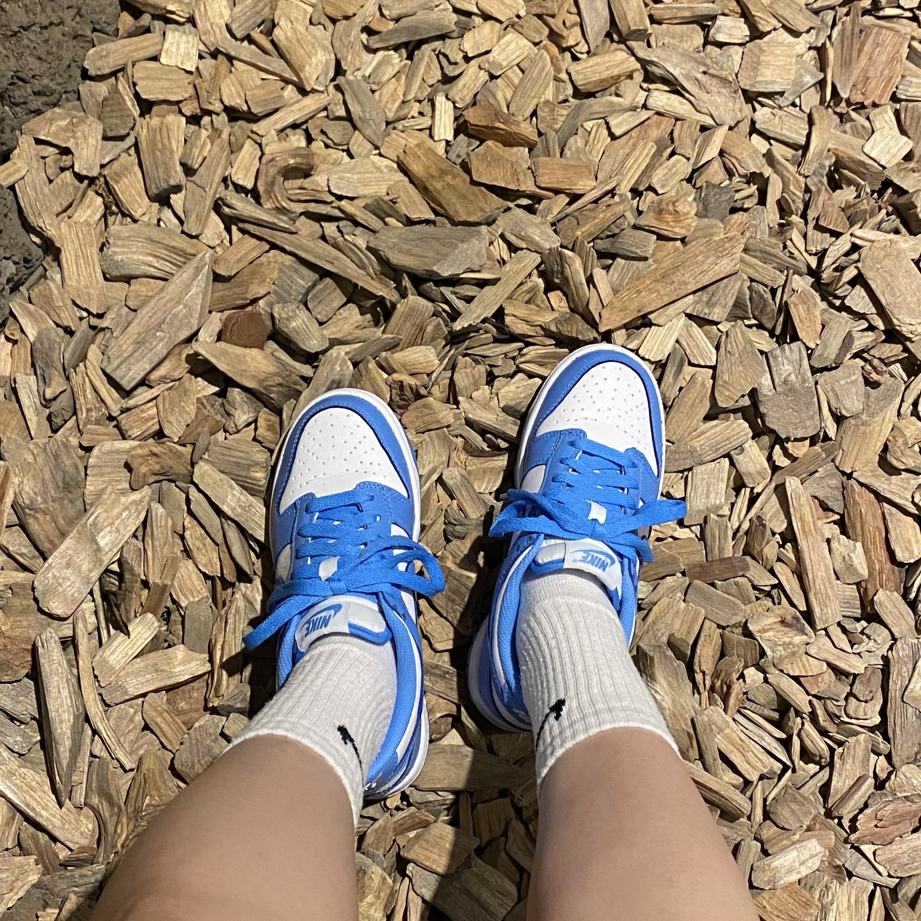 (GS) Nike Dunk Low University Blue, Nike Dunk Low Retro University Blue 착용 스타일